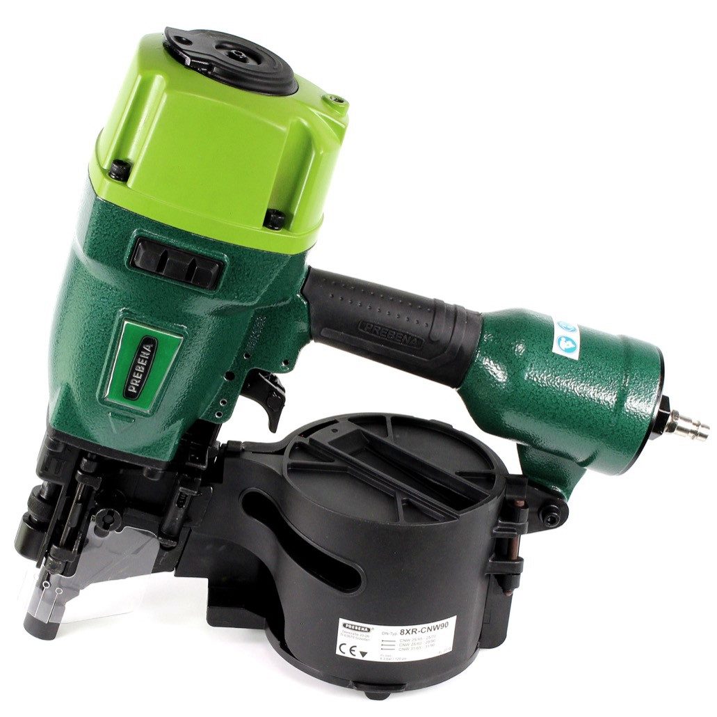 Prebena Druckluft-Nagler 8XR-CNW90 Coilnagler Druckluftnagler im Transportkoffer + Prebena