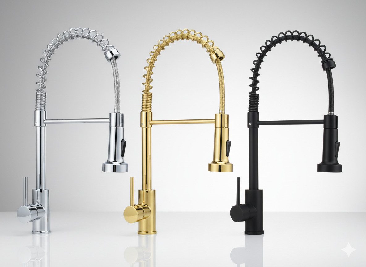 Faizee Möbel Küchenarmatur Küchenarmatur Spiral Spiralfederarmatur Brausekopf Wasserhahn