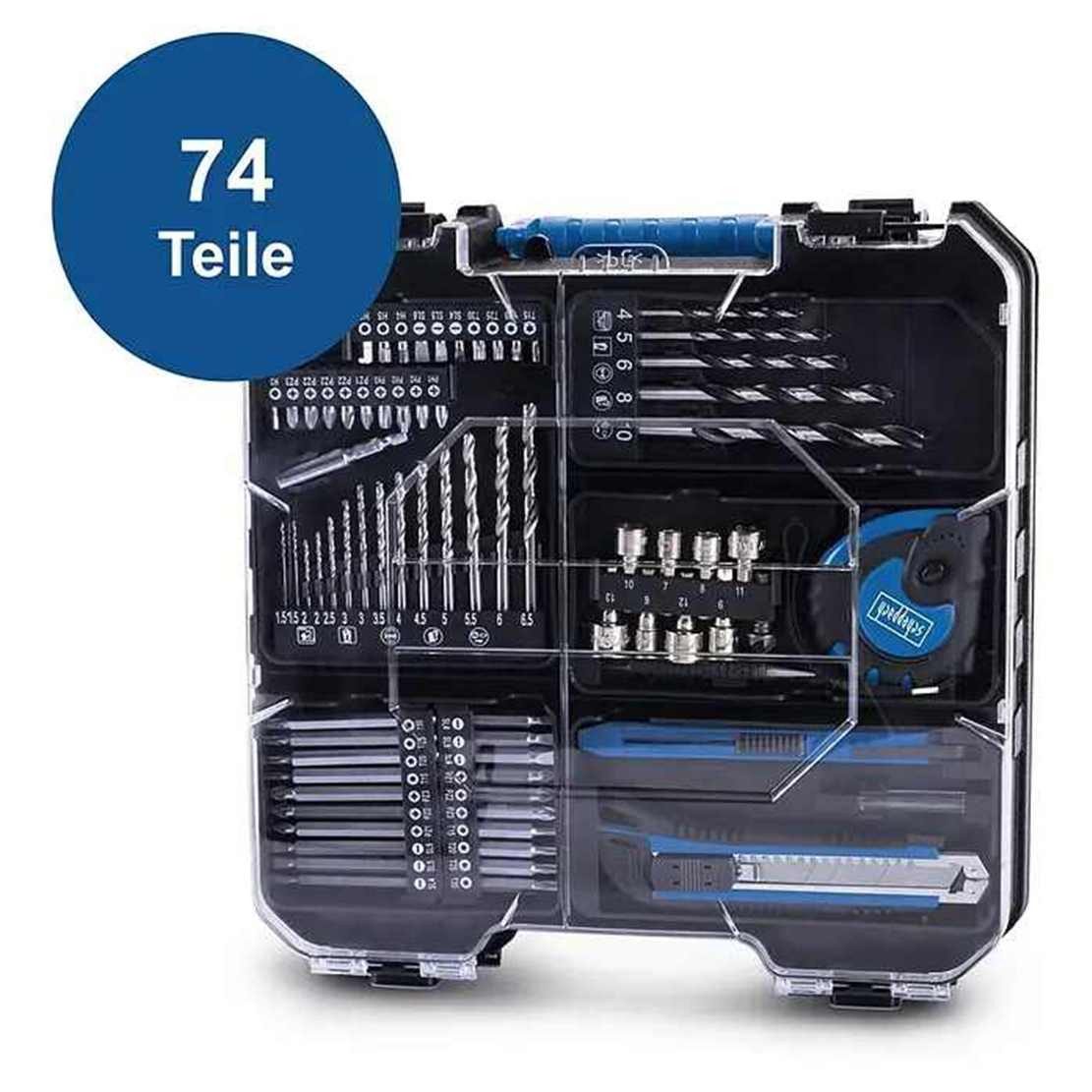 Scheppach Akku-Bohrschrauber 20V Bohrschrauber-Set C-DTB74/2-X IXES 2 x Akku 2.0 Ah 74-tlg.