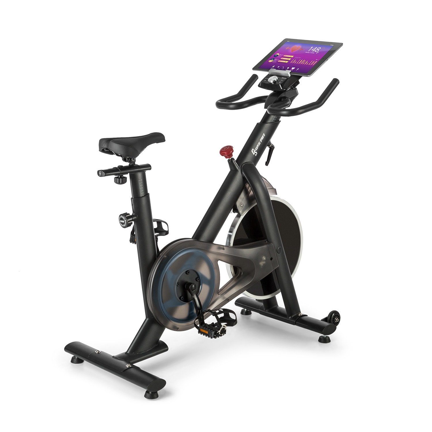 Grau Race (3-tlg., Bluetooth;Trainingscomputer;Tablet-Halterung) Sports Evo Capital Heimtrainer