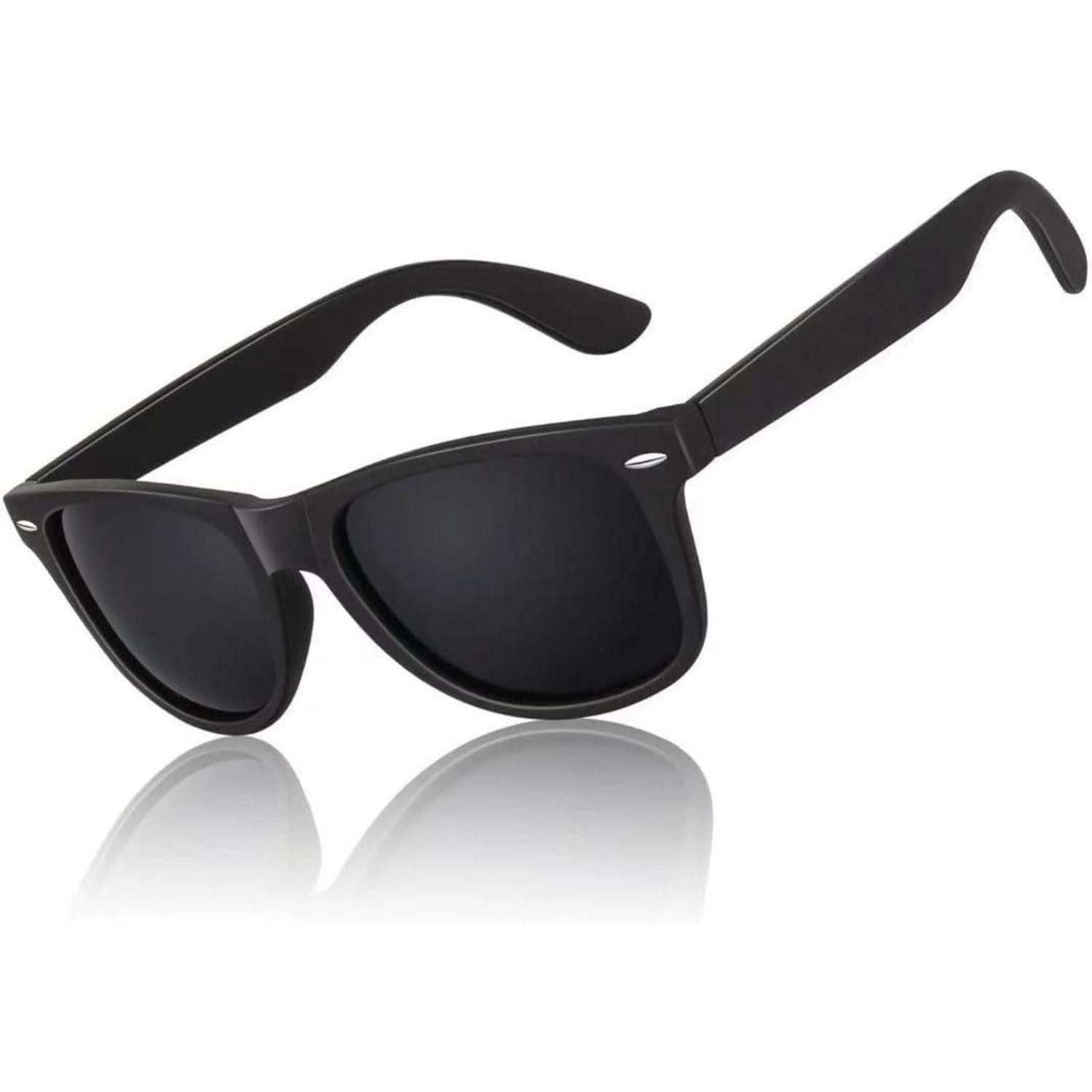 LuxusKollektion Retrosonnenbrille Sonnenbrille Polarisiert Unisex Rechteckig 1 Schwarz Rahmen Grau Linse
