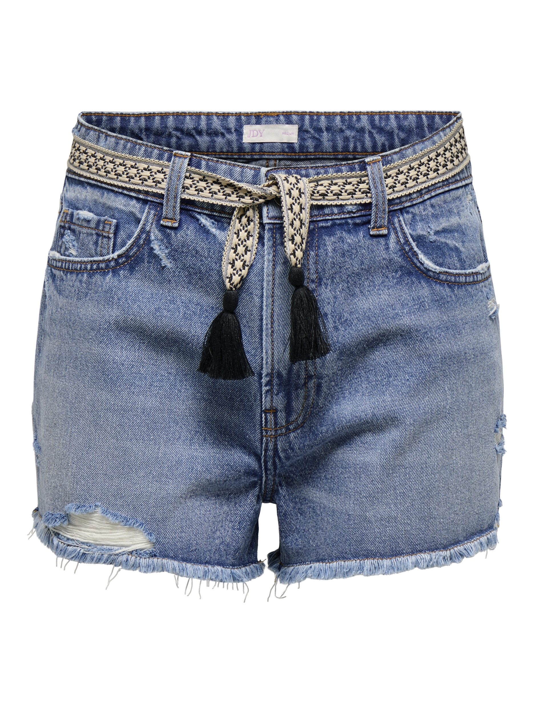 pieces Jeansshorts - modische Skinny Fit Jeansshort im Destroyed-Look