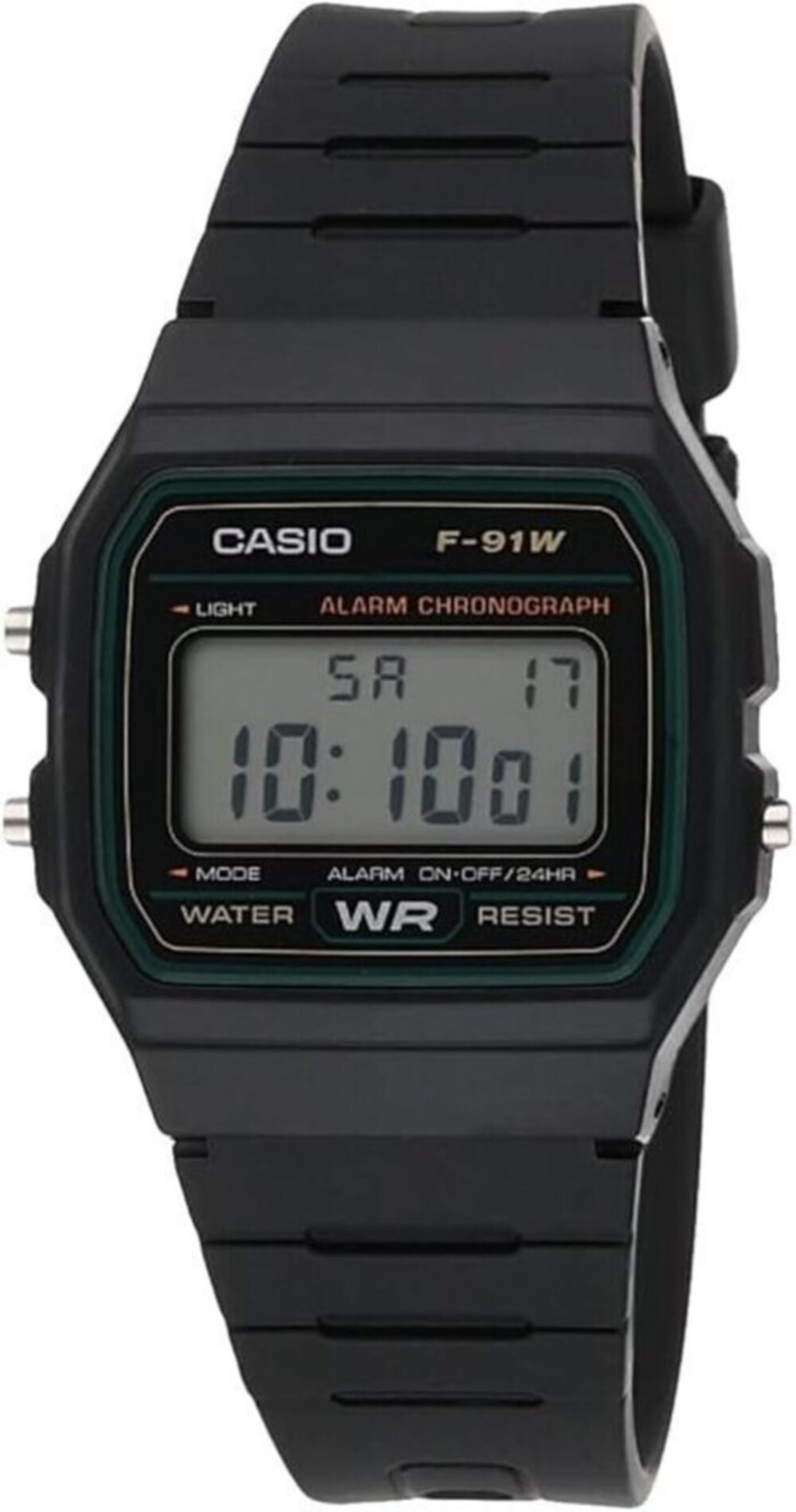CASIO Часыarmband Casio Armbanduhr schwarz, Armband F-91W-3DG