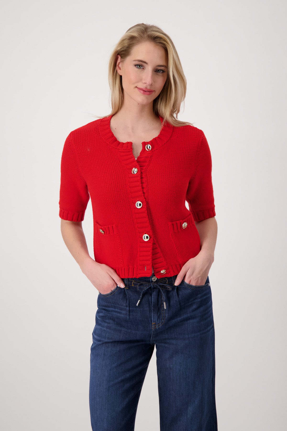 Monari Strickjacke Jacke Strickjacke Knöpfe Mit günstig online kaufen