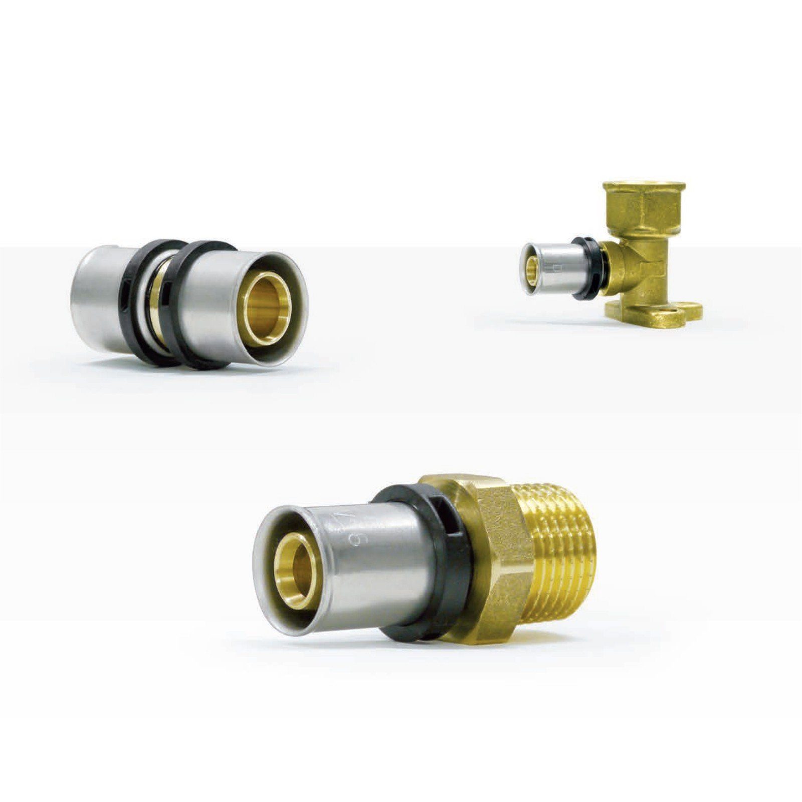 PipeTec Deutschland Pressfitting Pressfitting Winkel 16x2 mm 90° TH Kontur Alu Mehrschicht Verbundrohr