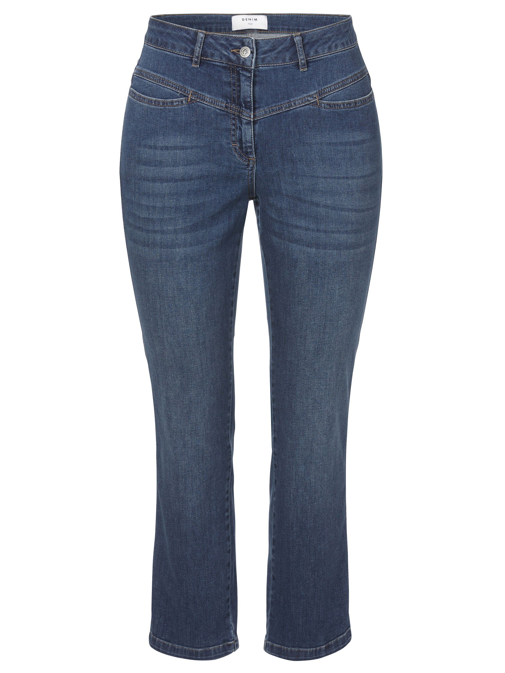 FRAPP Slim-fit-Jeans mit trendigen blue Ziernähten denim