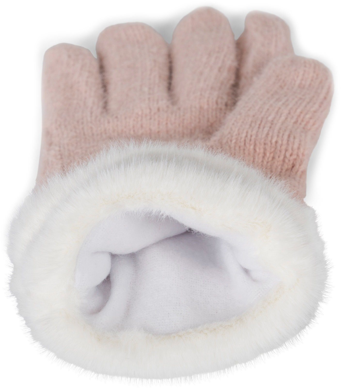 styleBREAKER Strickhandschuhe Strickhandschuhe mit Reiskornmuster und Fleec günstig online kaufen