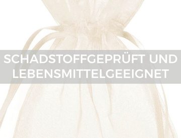 Organzabeutel24 Aufbewahrungstasche 3 Baumwollsäckchen, Stoffbeutel, Geschenkbeutel - creme -, 100% Baumwolle für Adventskalender