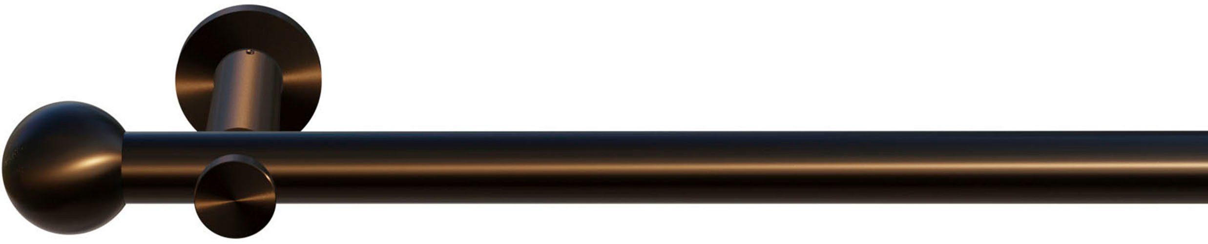 Gardinenstange Colombes, indeko, Ø 20 mm, 1-läufig, Wunschmaßlänge,  verschraubt, Komplett-Set inkl. Montagematerial
