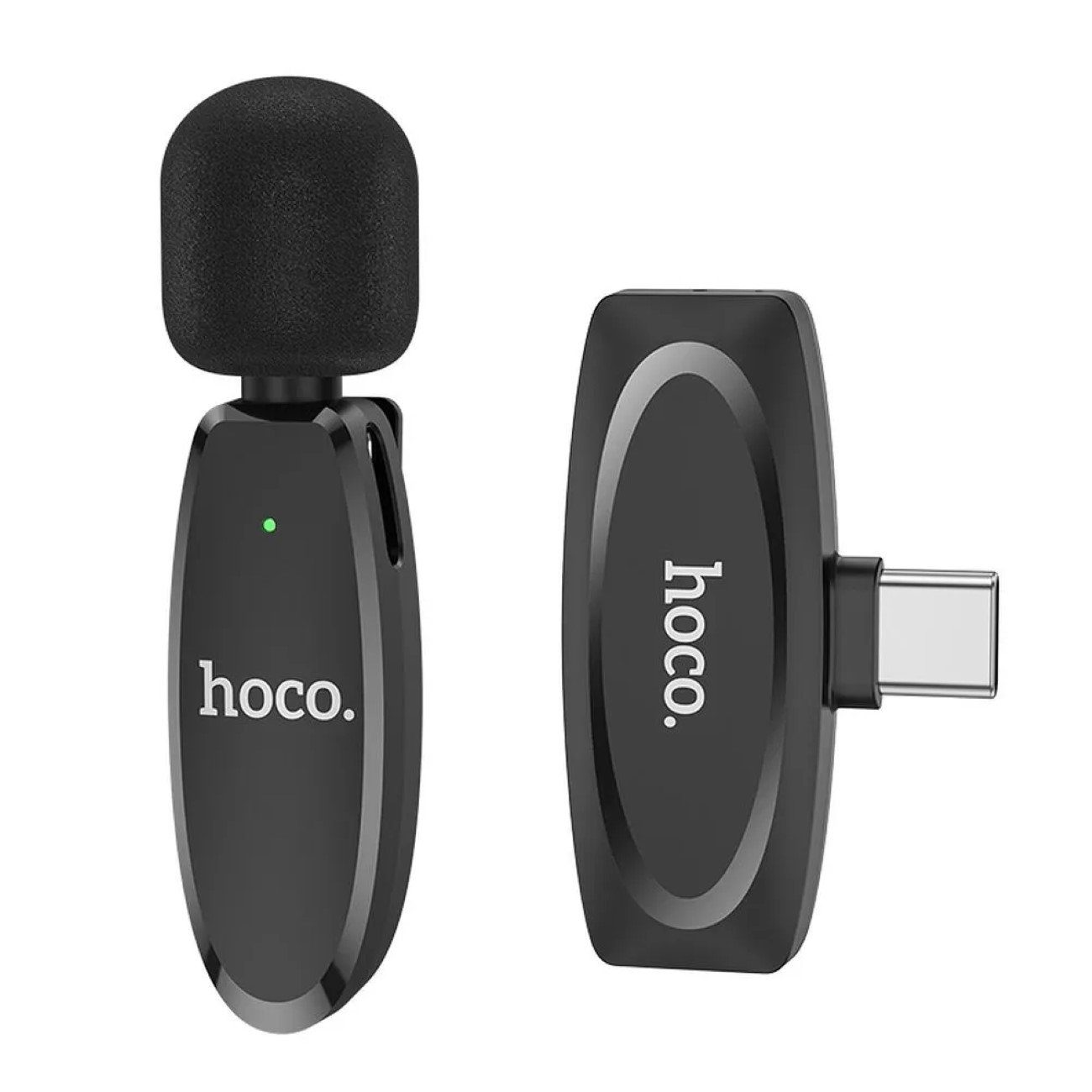 hoco. Mikrofon Drahtloses Lavaliermikrofon für Typ C USB-C Anschluss schwarz 70 mAh (2-tlg)