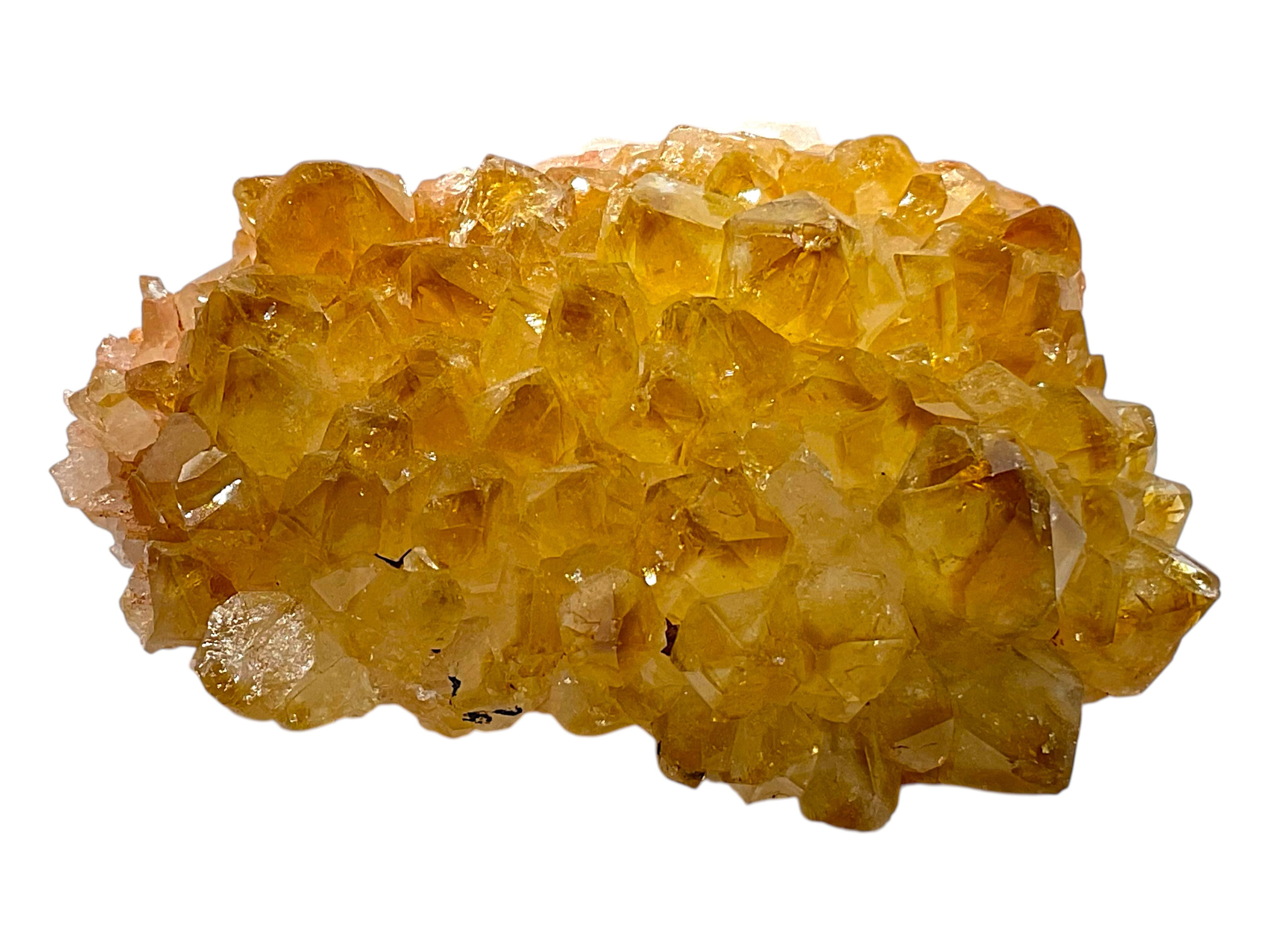 Steinfixx® Mineralstein Citrin Rohstein Edelstein mit phantastischen Spitzen 8x6x4 cm 168gr., (Unikat, 1-St., Ideal für Schreibtisch - Hightlight für jeden Raum), AAA-Qualität aus Brasilien