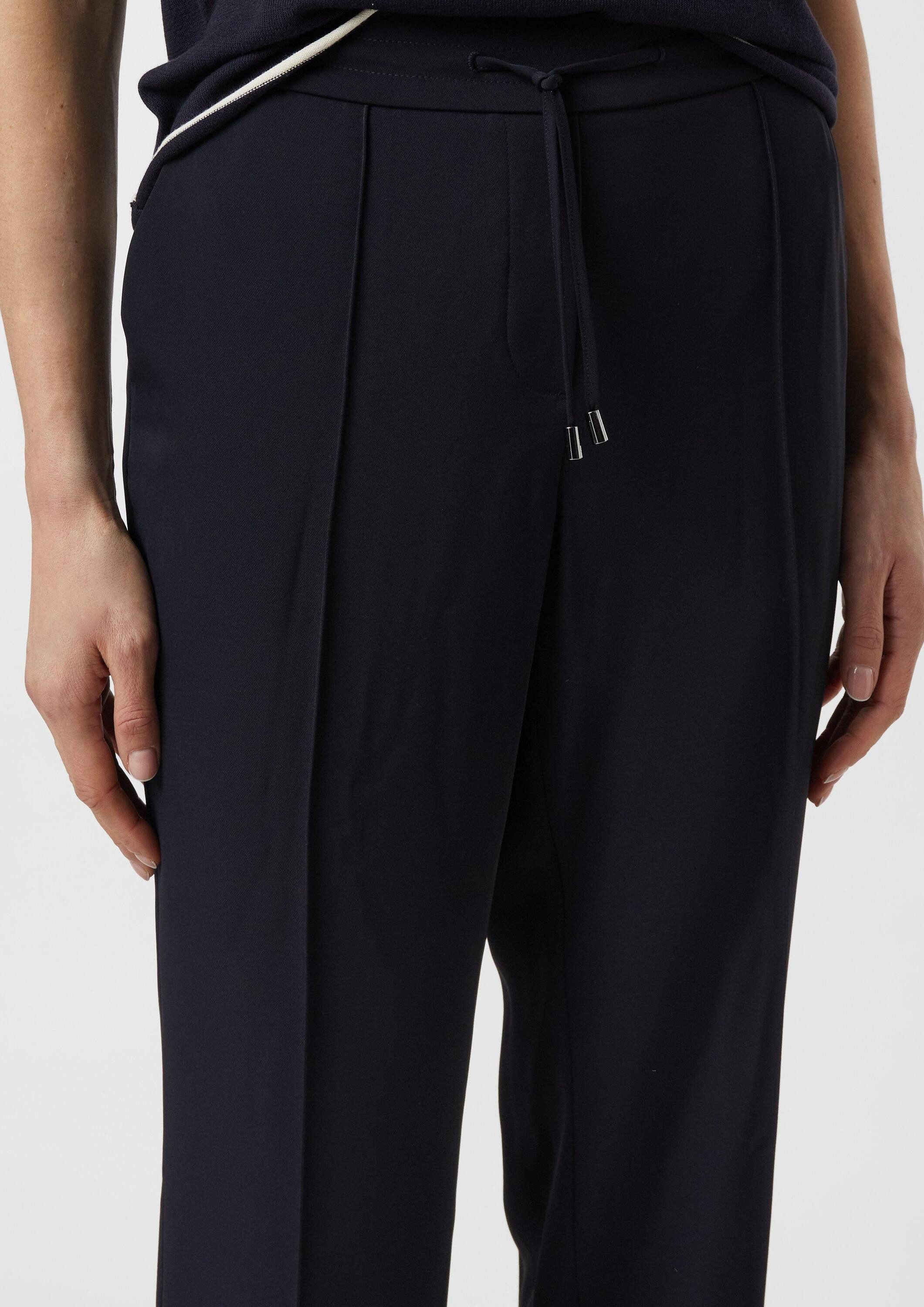 comma 7/8-Hose Hose Jogpants mit Elastikbund und Biesen-Detail