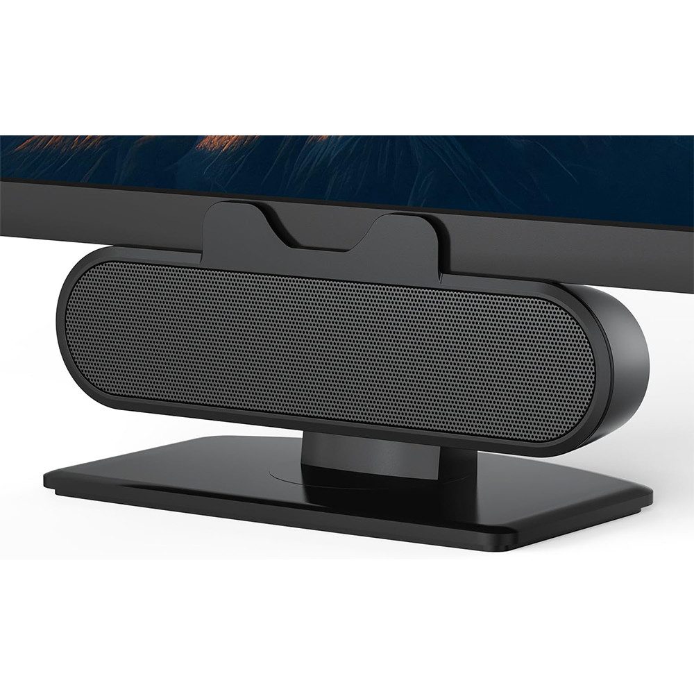 TUWENA PC Lautsprecher, USB Monitor Lautsprecher mit Clip-On,Desktop-Soundbar PC-Lautsprecher (Für PC Monitor, Laptop, Handy, Desktop, Mac, Outdoor, Plug and Play)