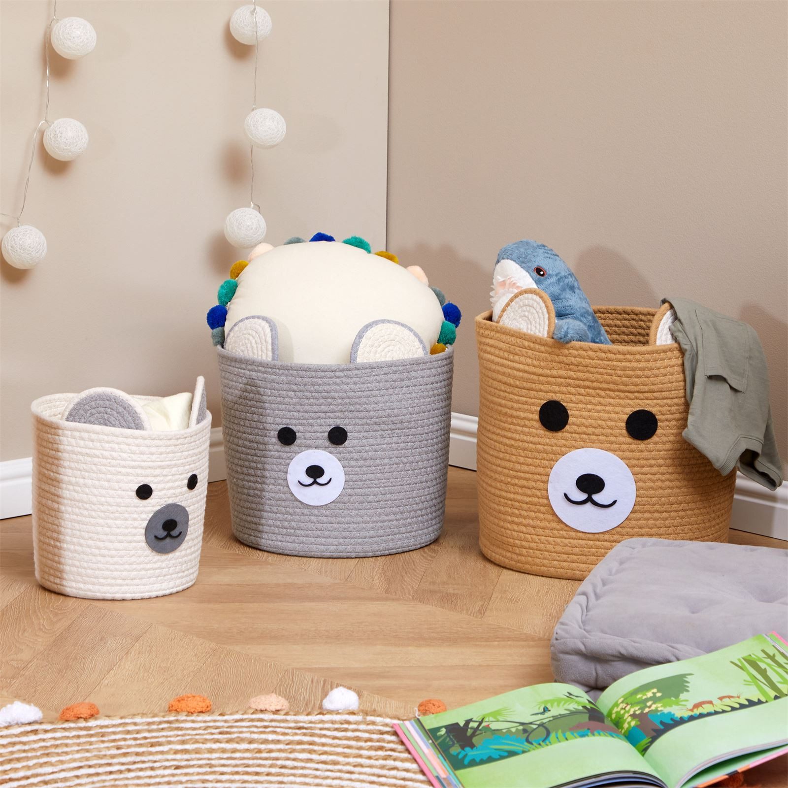 IDIMEX Aufbewahrungskorb TANKA (Set), Kinderzimmer Aufbewahrungskorb 3er Se günstig online kaufen