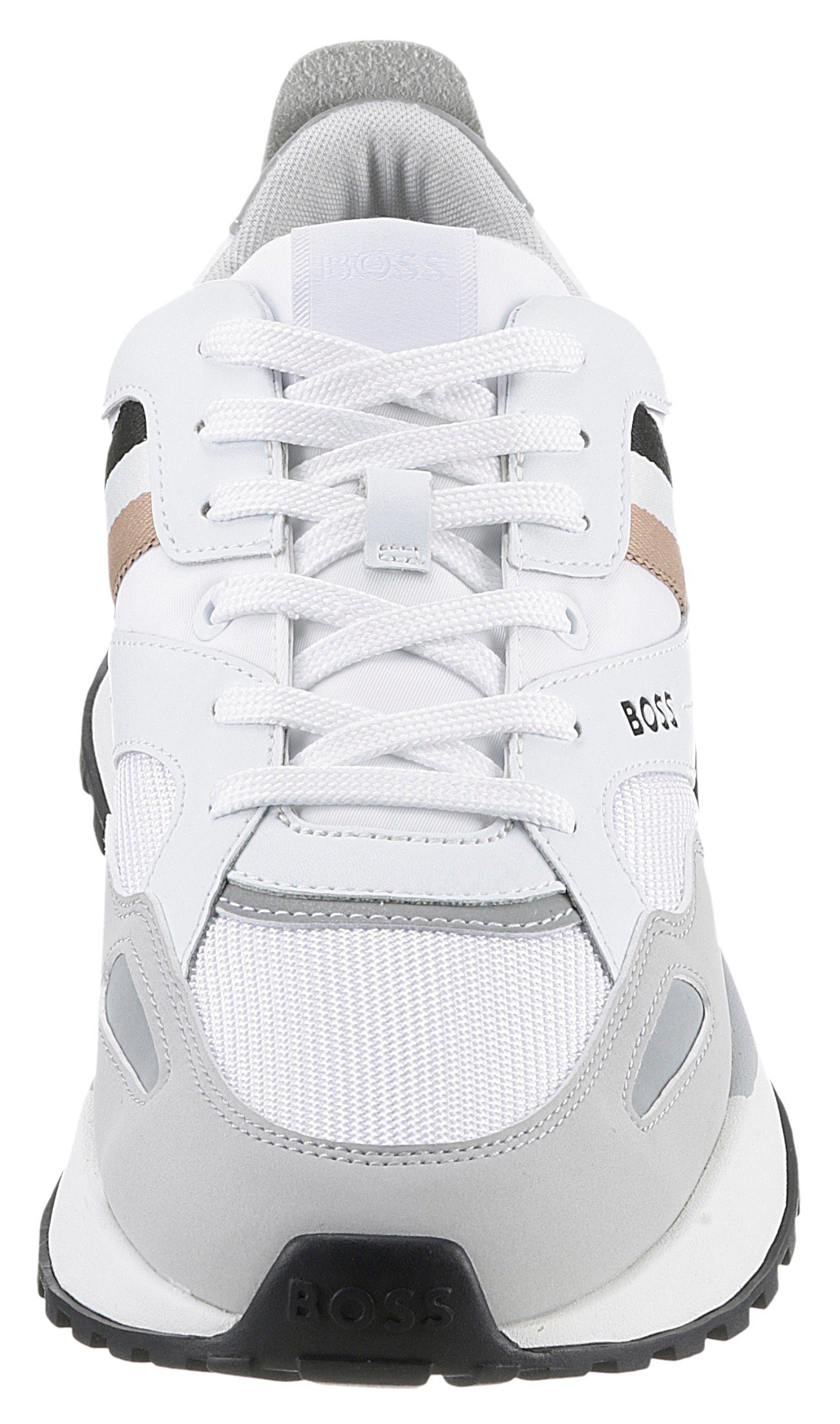 BOSS Jonah_Runn Sneaker mit BOSS-Markenlabel, Freizeitschuh, Halbschuh, Schnürschuh. Reduzierter Preis € 150,16. Unverbindliche Preisempfehlung € 210,00