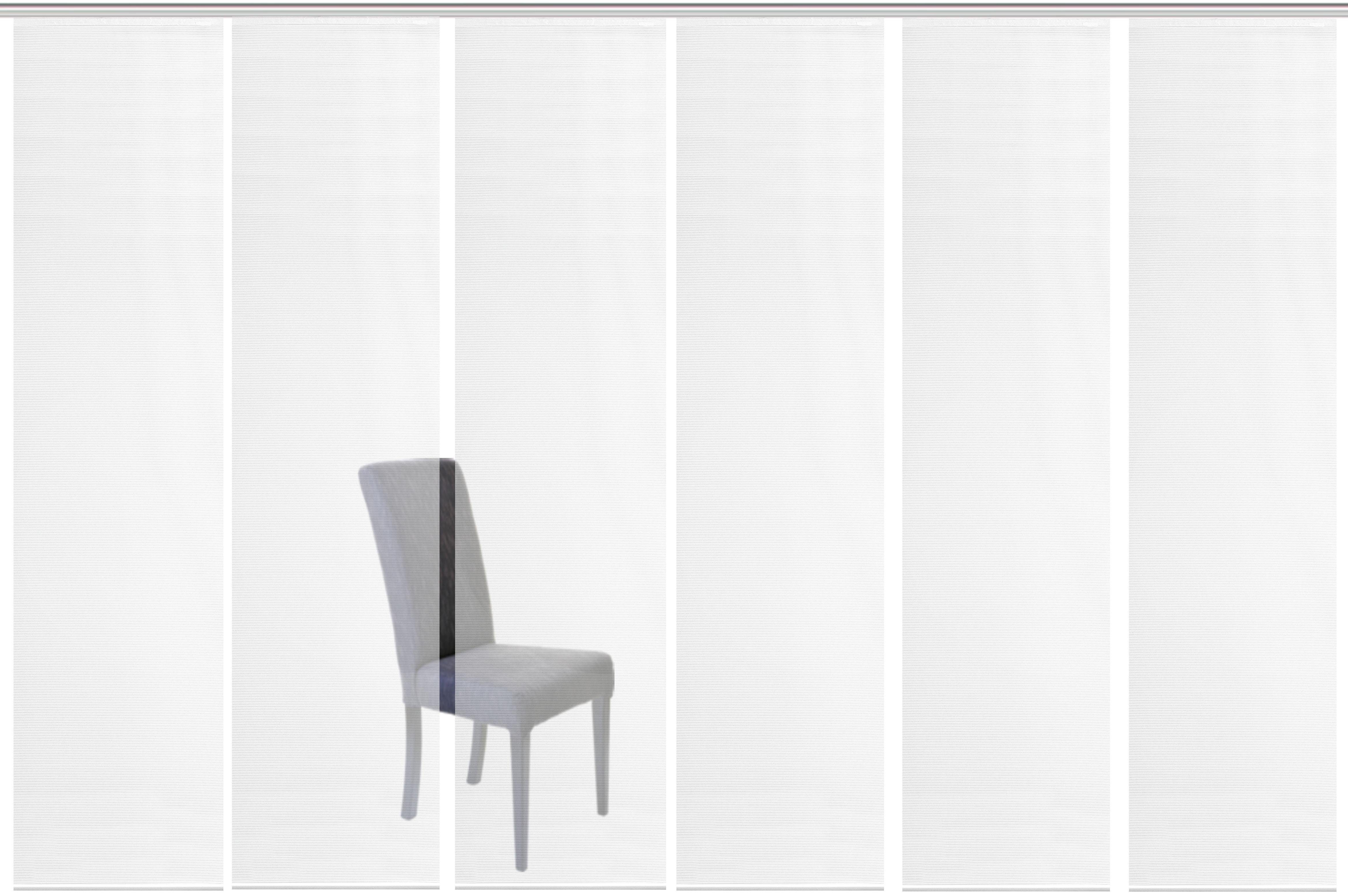 Vision S Schiebegardine 6ER SET ROM (6 St), Paneelwagen, halbtransparent, HxB: 260x60, Schiebevorhang 6er Set Uni