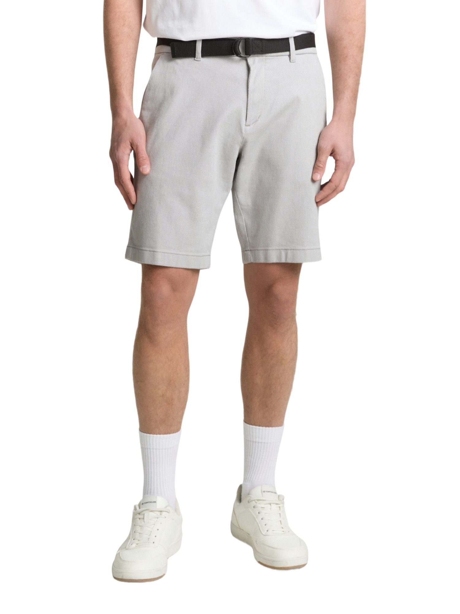TOM TAILOR Denim Bermudas N grau, Casual, Baumwolle, Unifarben, Regular Fit, Mittel