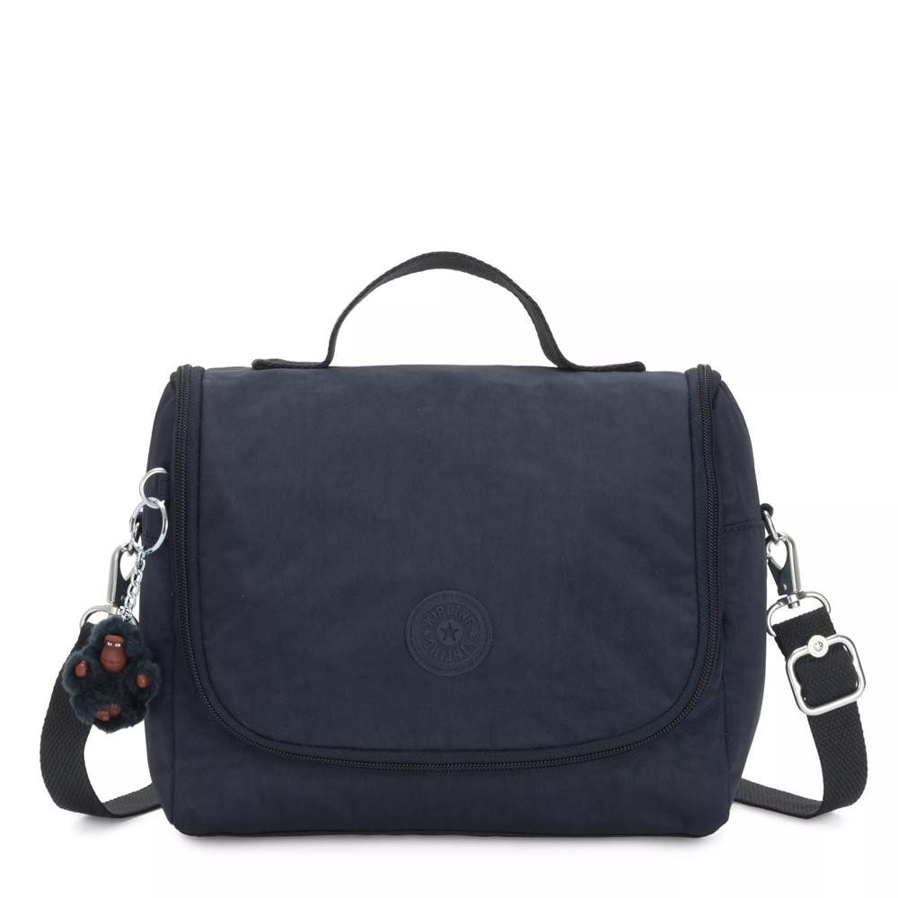 KIPLING Umhängetasche NEW KICHIROU, Lunchbox, True Blue Tonal (blau), isolierte Brottasche Trolleyfunktion