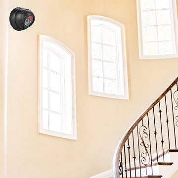 Retoo Kamera Dummy Überwachungskamera Außen LED Attrappe Sicherheitkamera Überwachungskamera (zu Hause oder im Unternehmen, Set, Externe und interne Dummy-IR-Kamera, Universell einsetzbar)