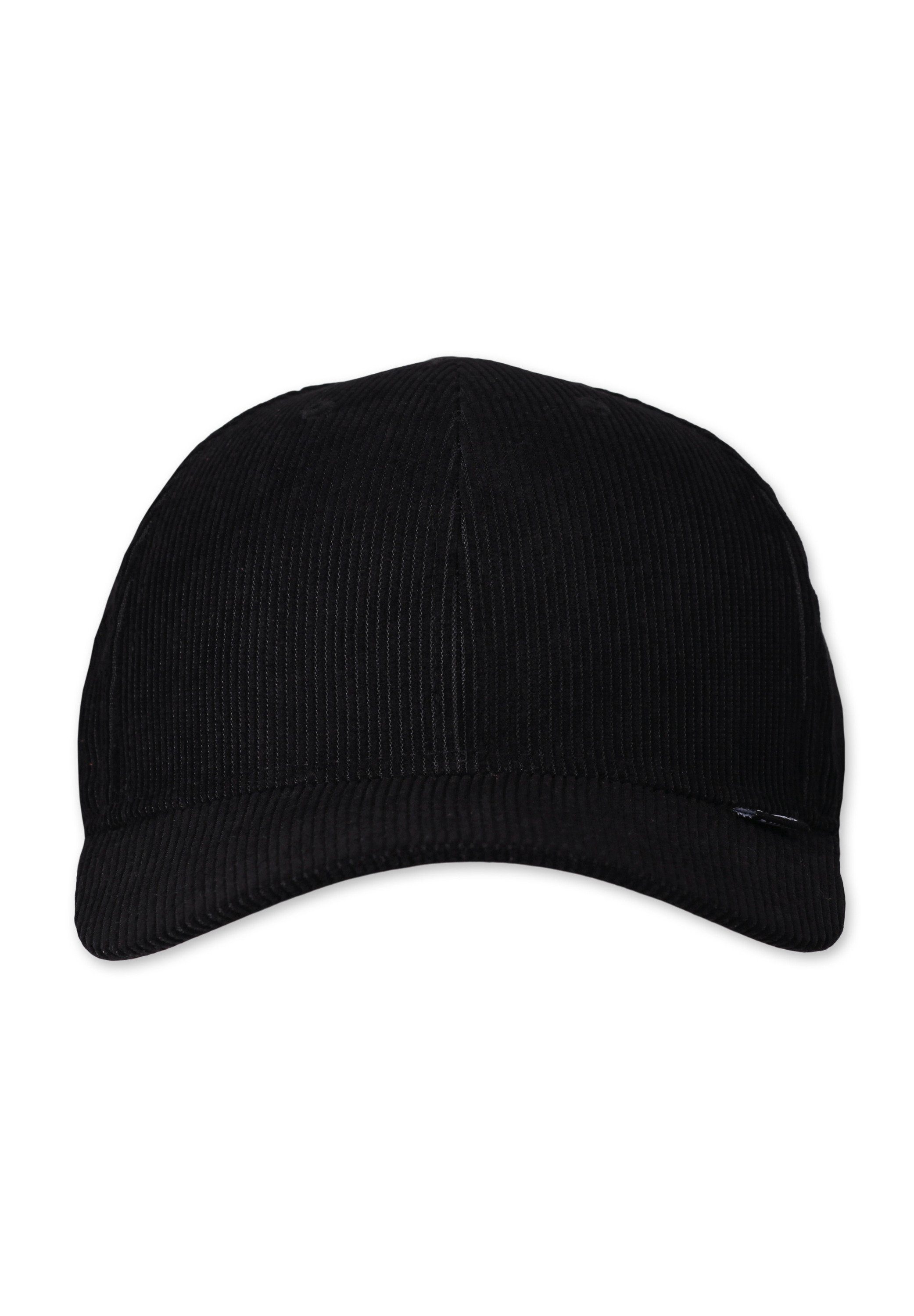 TrueFit Cap schwarz Corduroy Black Trucker 6P Djinns -