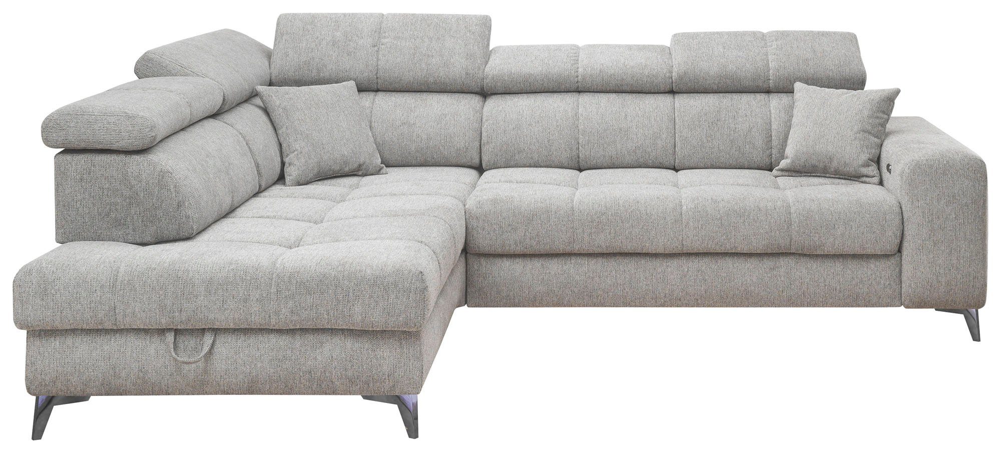 ED EXCITING DESIGN Ecksofa "Sydney L-Form mit Bettfunktion, Bettkasten, Kop günstig online kaufen