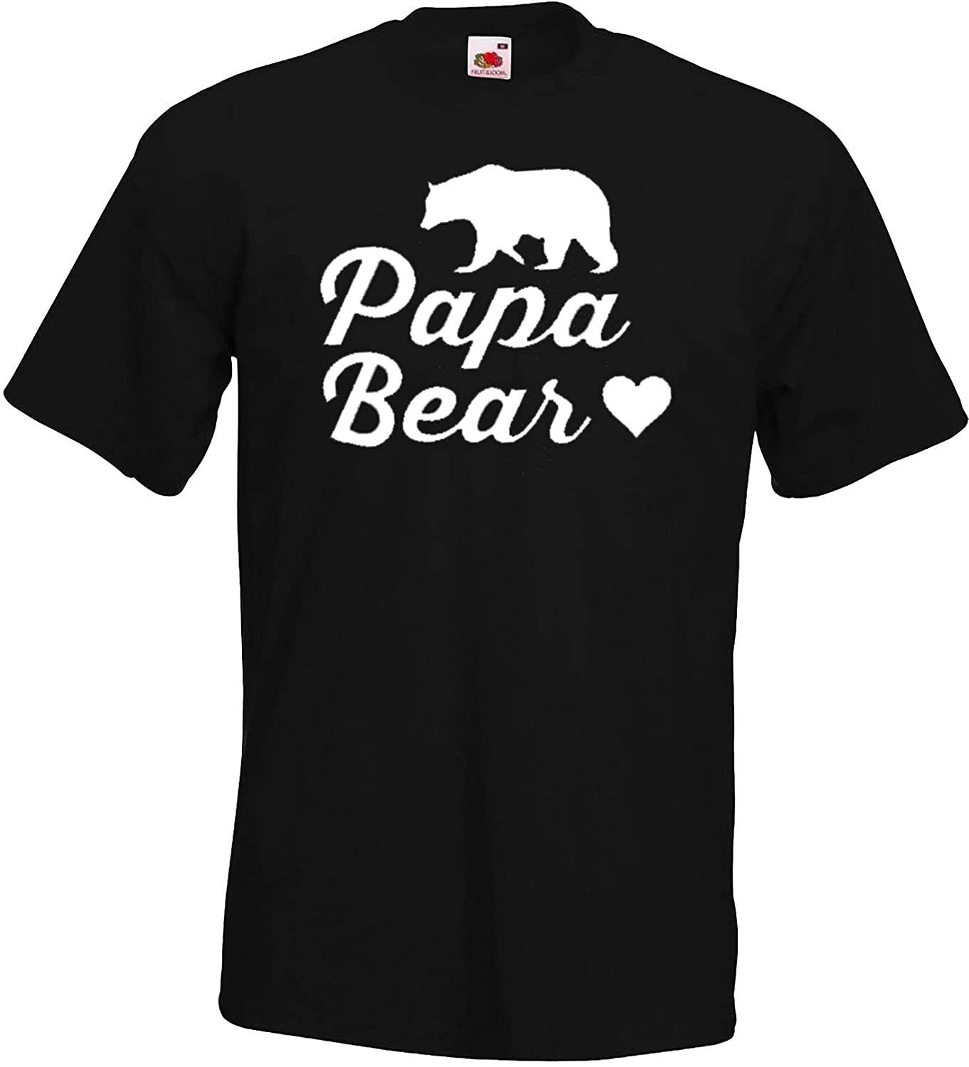 Bear Papa Set Strampler Baby Damen Strampler Mama Design, Youth tollem Frontprint Schwarz Papa Baby in Herren Bear / T-Shirt Designz mit