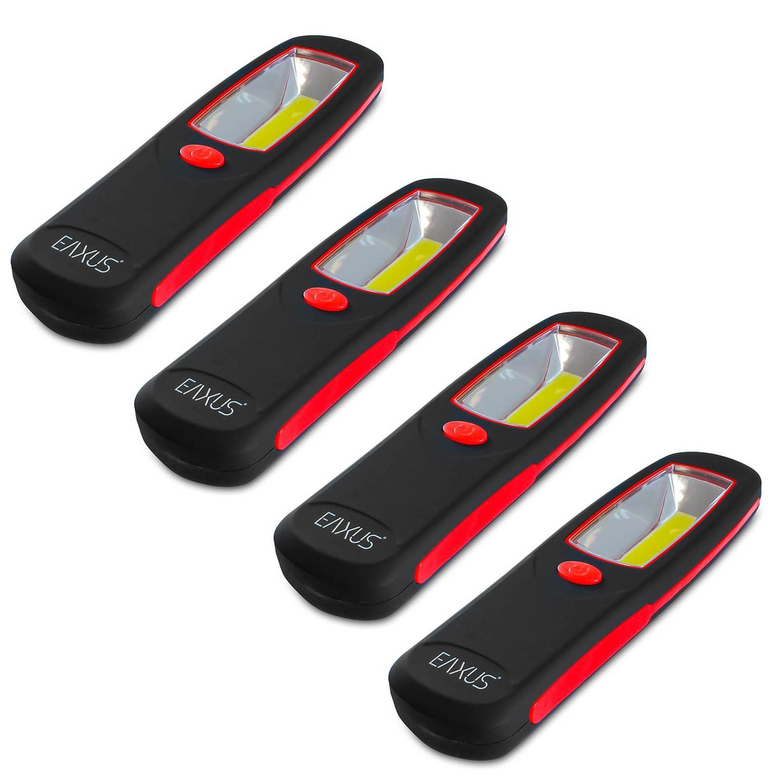 EAXUS LED Arbeitsleuchte COB Arbeitslampe Stablampe Werkstattlampe, LED fest integriert, Tageslichtweiß, 300 Lumen magnetisch mit 360° Haken