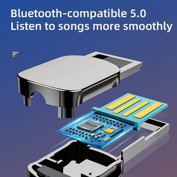 DESUO Auto Aux Bluetooth Adapter 5.0 Empfänger für Musik Freisprechenanruf Adapter