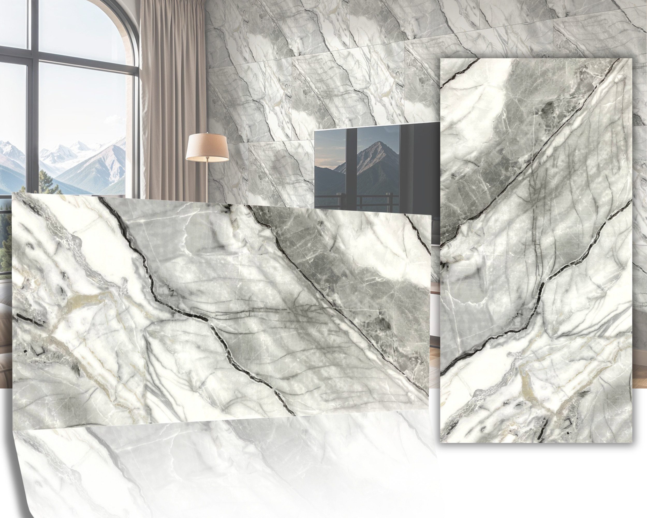 IKHEMalarka Wandpaneel Marmoroptik – Hochwertige PVC Wandverkleidung, BxL: günstig online kaufen