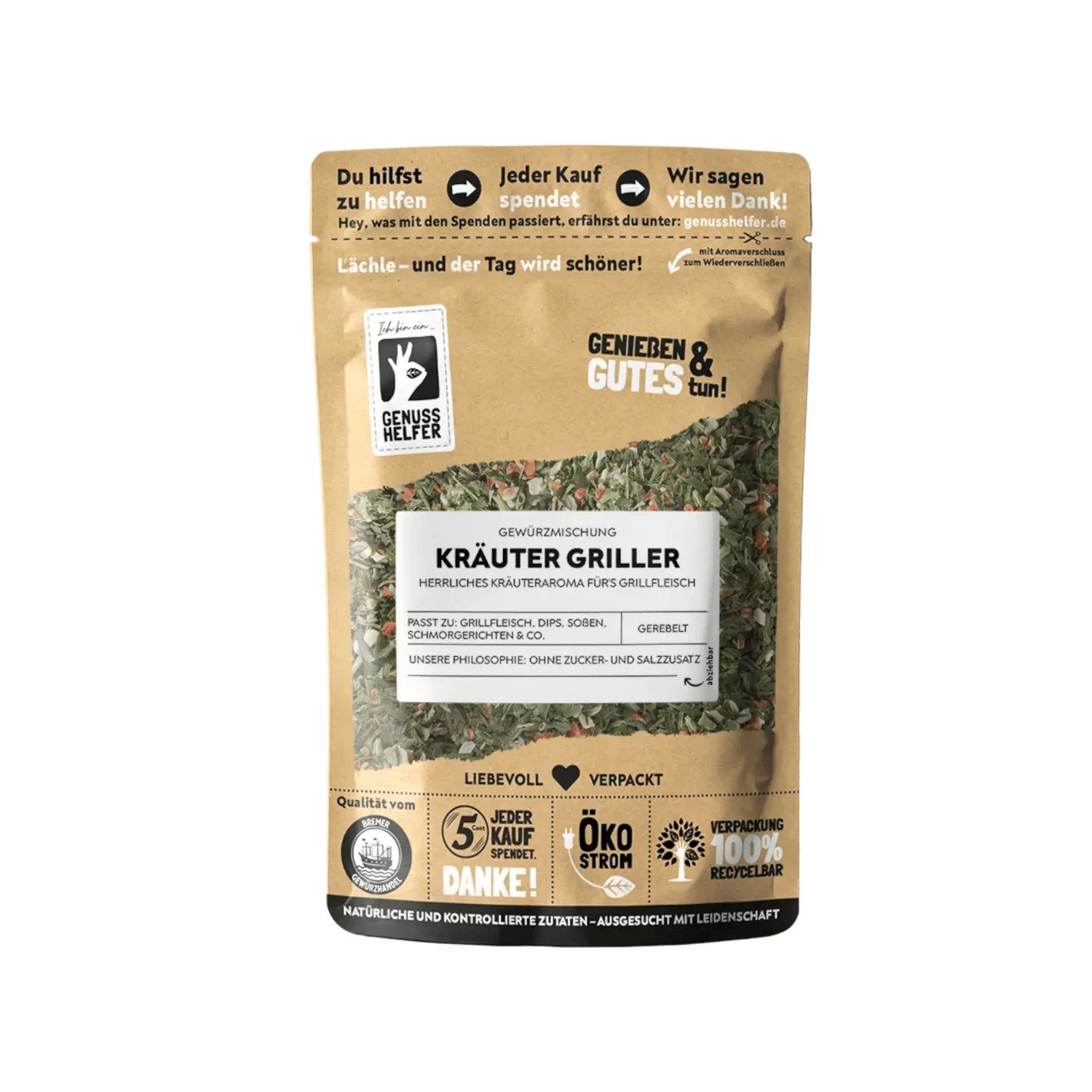 Bremer Gewürzhandel Gewürz Kräuter-Griller, gerebelt, 10er Pack, 1000 g
