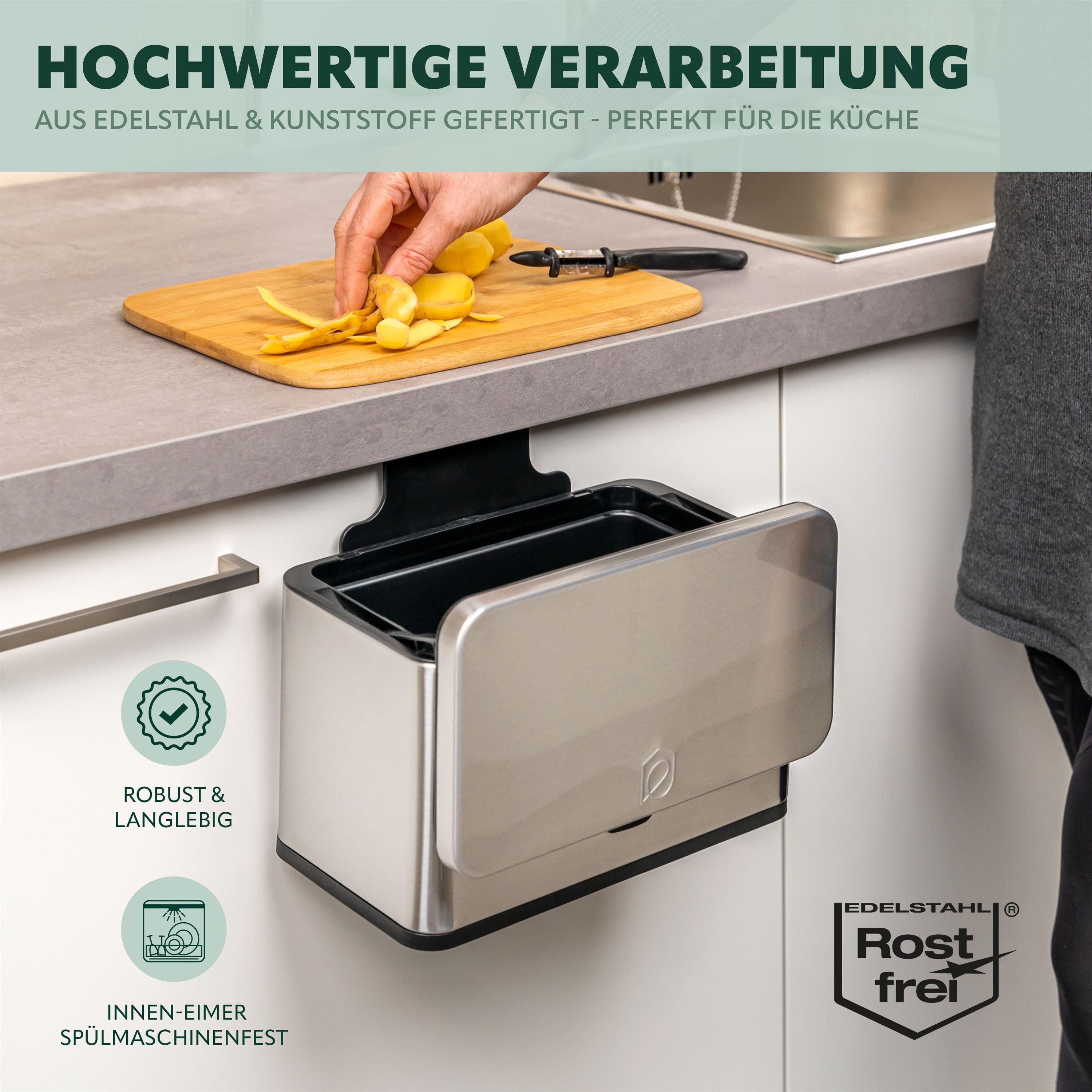 eluno 3L mit Kohlefilter, Komposteimer