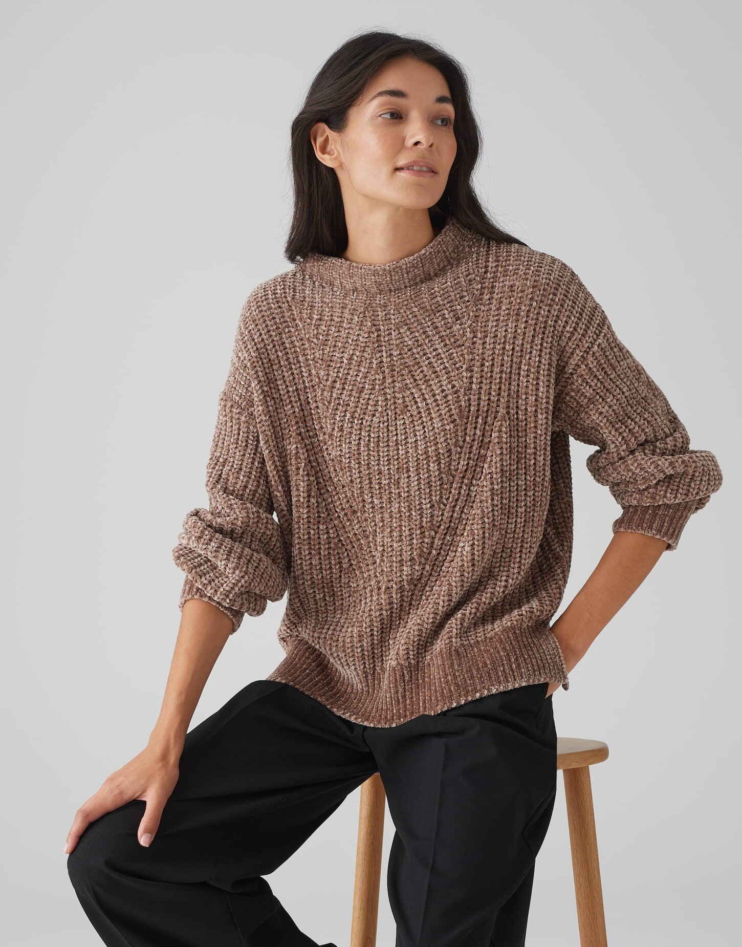 OPUS Strickpullover Strickpullover PANETA Loose aus weichem Chenille