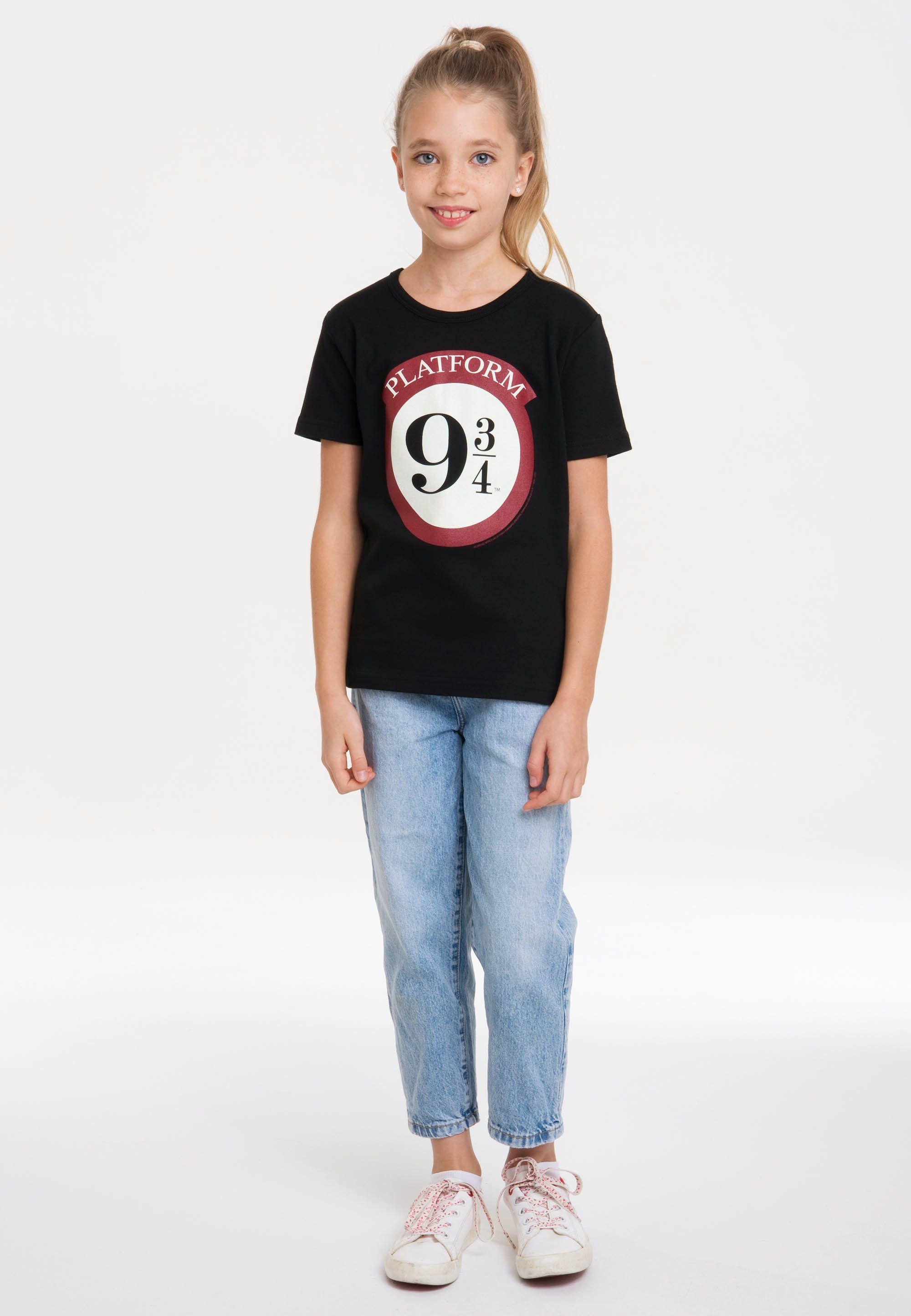 LOGOSHIRT T-Shirt Harry Potter - Platform 9 3/4 mit lizenziertem Originaldesign