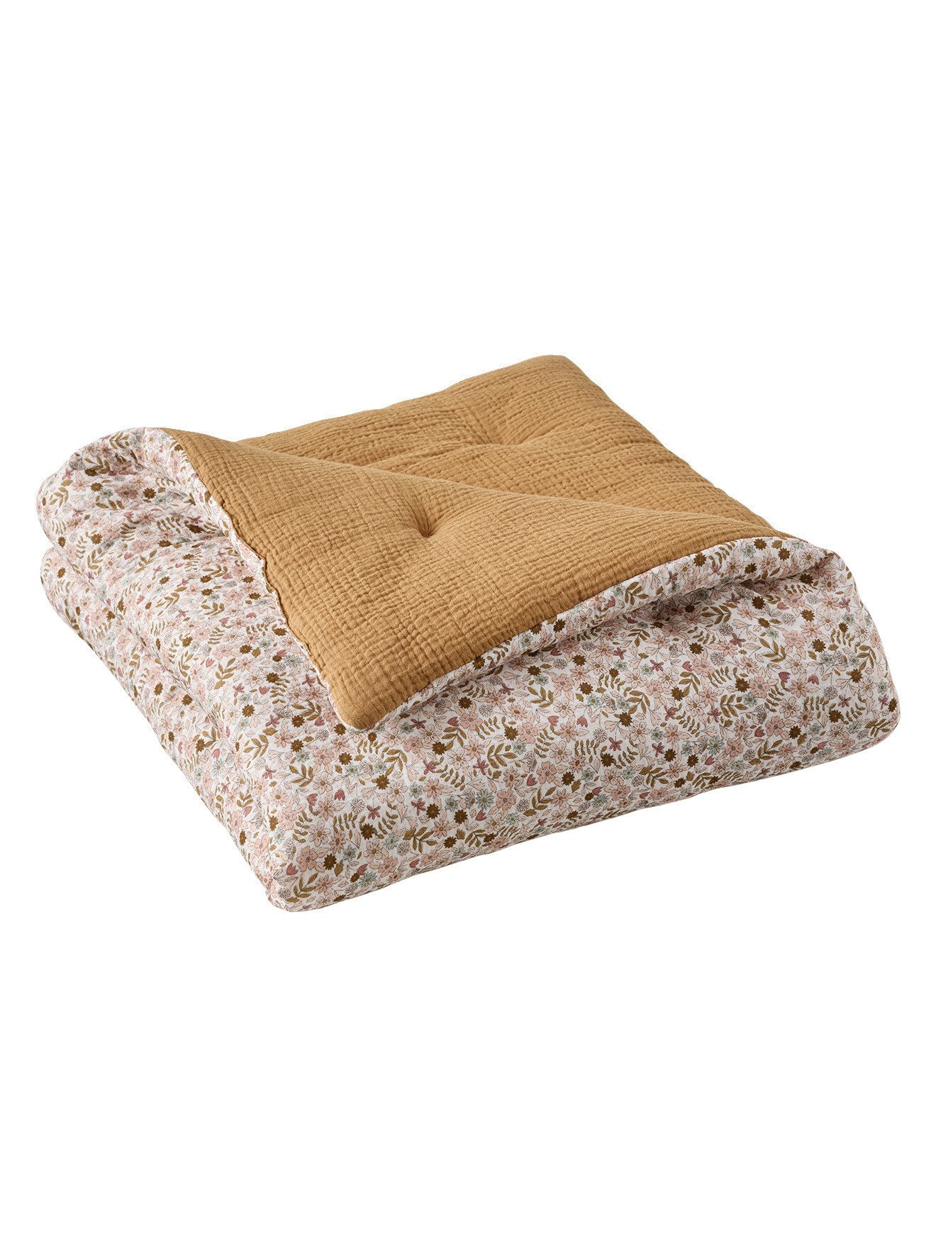 Babydecke Spielmatte Baby FLORA, Baumwolle, vertbaudet