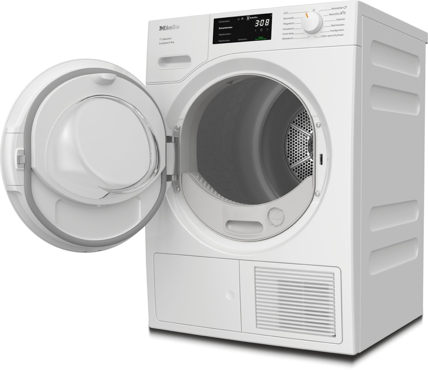 Miele Wärmepumpentrockner TSC643WP EcoSpeed&8kg, Getestet auf 20 Jahre perfekte Wäschepflege, 25 Jahre Motorgarantie