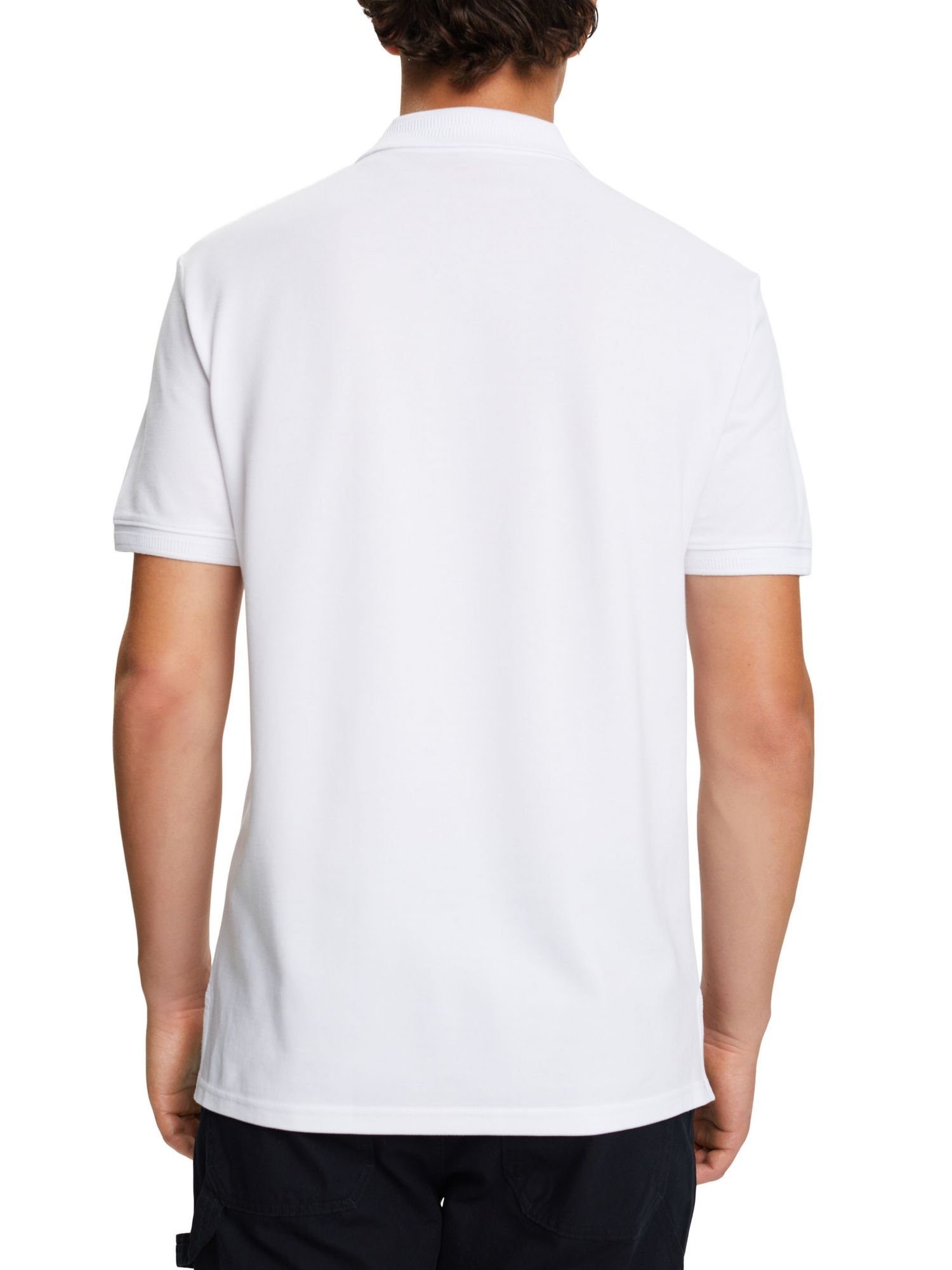 Esprit Poloshirt Poloshirt Baumwoll-Piqué WHITE aus