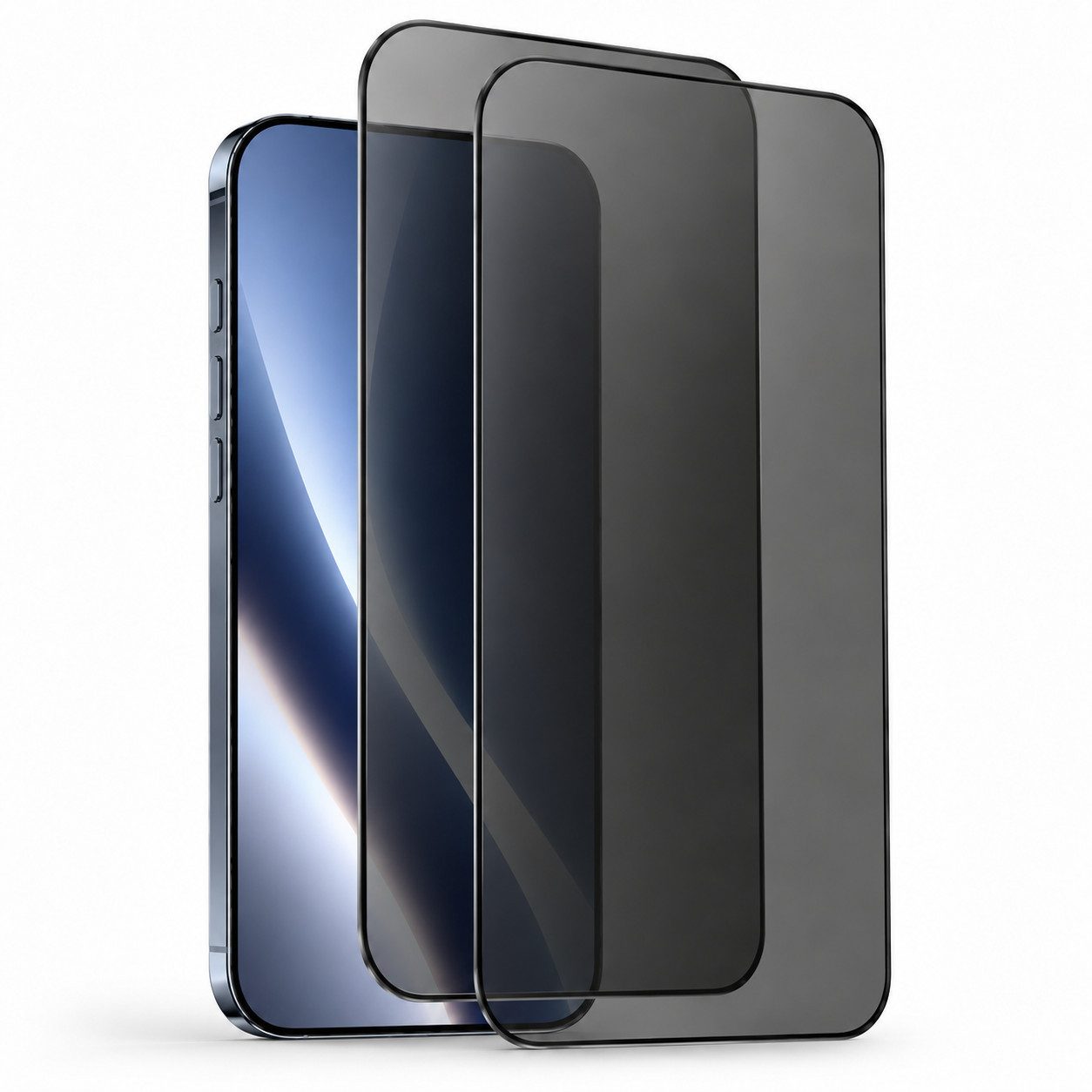 Ventarent Displayschutzglas Privacy-Blickschutz für Apple iPhone 18, im Set, 2 Stück, 9H Hartglas, oleophobe Beschichtung und casefreundliche Passform