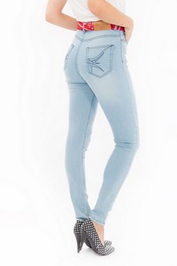 QueenKerosin Skinny-fit-Jeans Betty Fit mit Destroyed Elementen