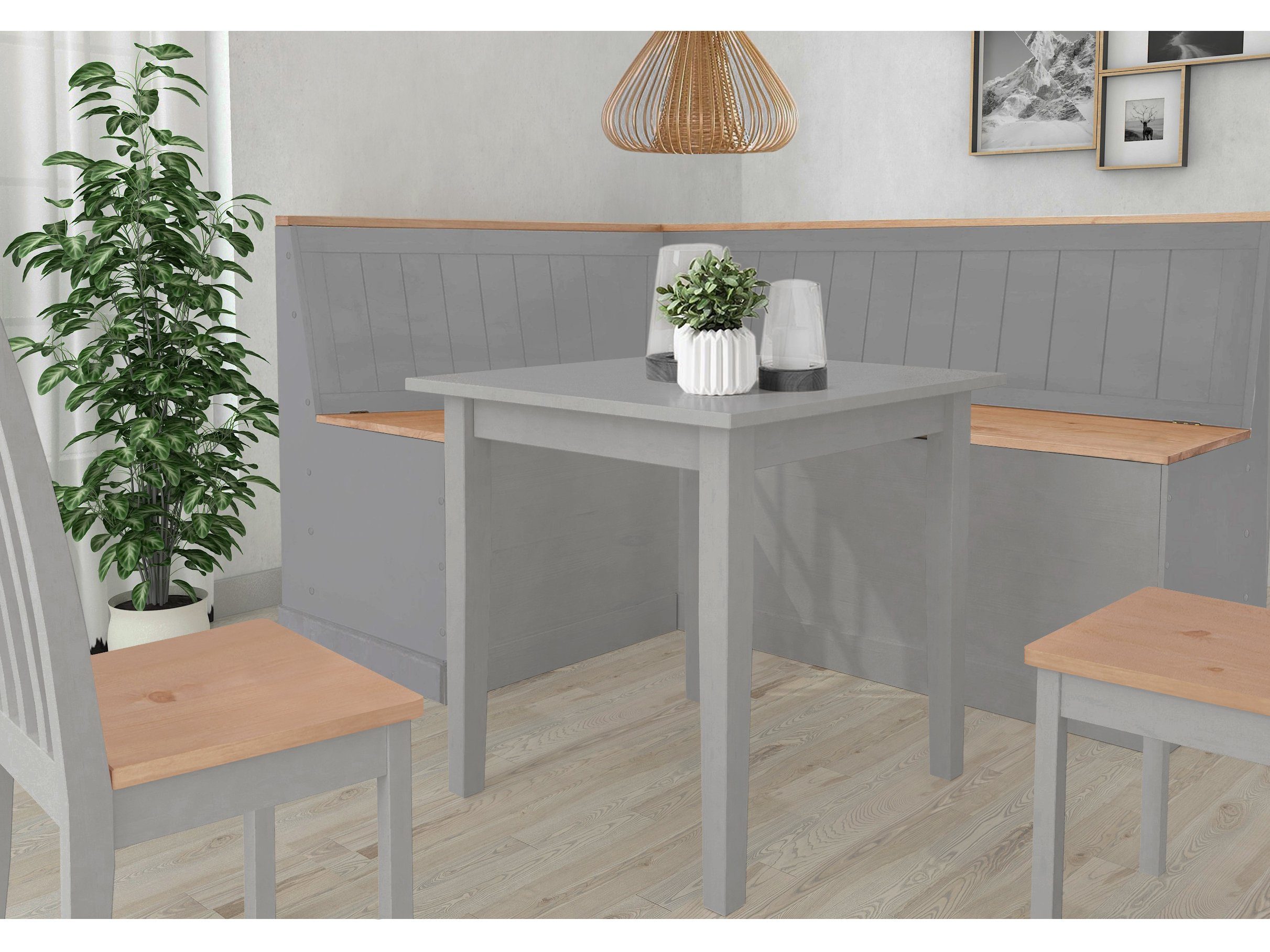 loft24 Eckbank Sage, Sitzbank aus Kiefer Massivholz im Landhausstil günstig online kaufen