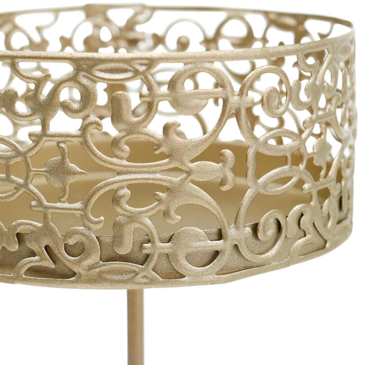 Florists Products Kerzenhalter Florale Kerzenhalter zum Stecken Gold Ø8,8cm H13,7cm 4St