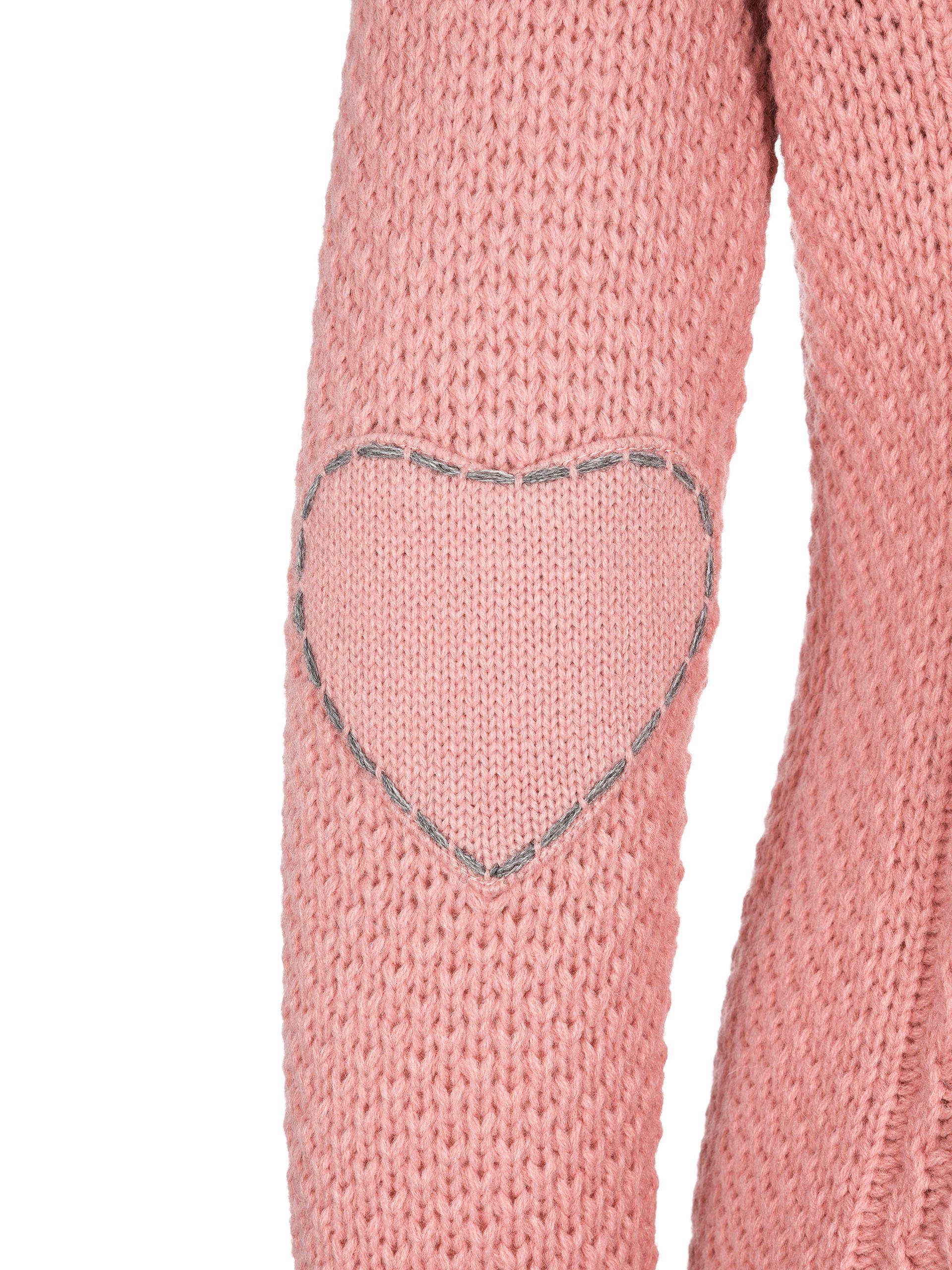 Almbock Trachtenstrickjacke Alina (1-tlg) altrosa mit Reißverschluss