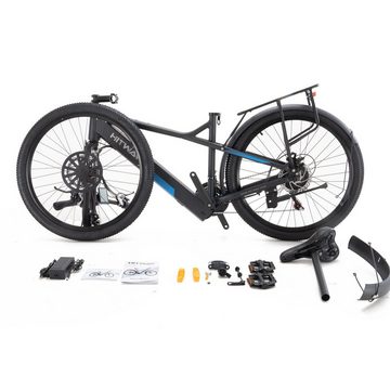 HITWAY E-Bike 26 Zoll 250W,36V/11.2Ah MTB Elektrofahrrad,Shimano, 21 Gang Shimano, Heckmotor, 403.2 Wh Akku, Elektrofahrrad für Damen und Herren 165 - 185 cm, innerhalb der StVZO