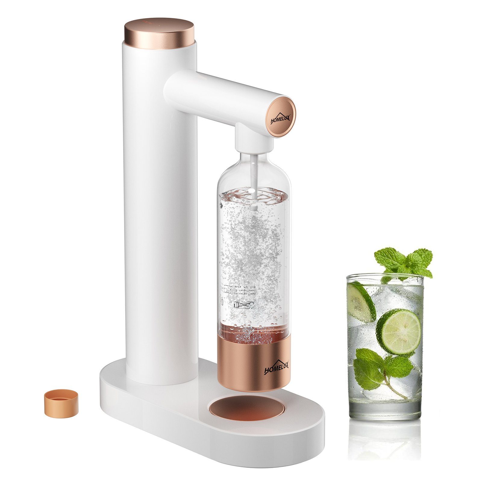 HOMELUX Wassersprudler, Sprudelwasser Maschine Mit 1L PET-Flaschen Bpa-Frei, (2-tlg), Soda Maker, Wasser Sprudel GeräT, Water Carbonator