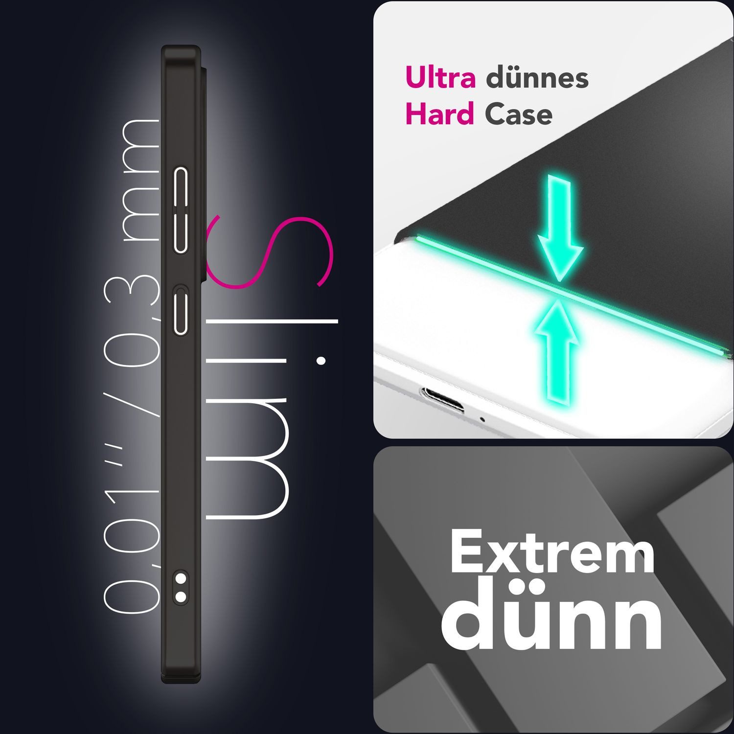 Nalia Smartphone-Hülle Samsung Galaxy S25 15,7 cm (6,2 Zoll), PureFit / Ultra Dünne 0,5mm Hülle / Matt / Anti-Fingerprint Hardcover