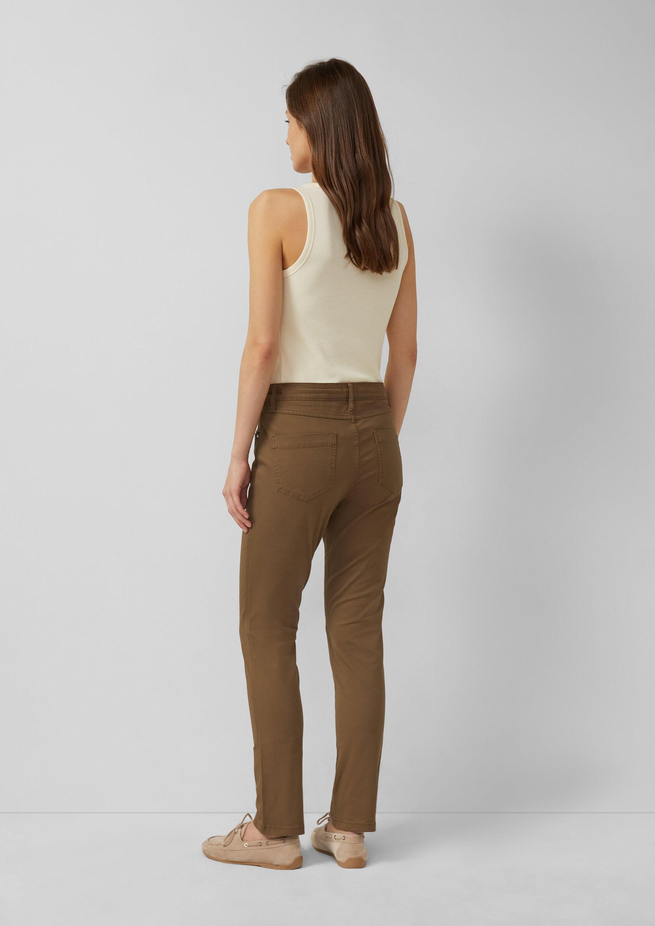 s.Oliver Chinos Hose Slim Fit-Hose aus Baumwollsatin
