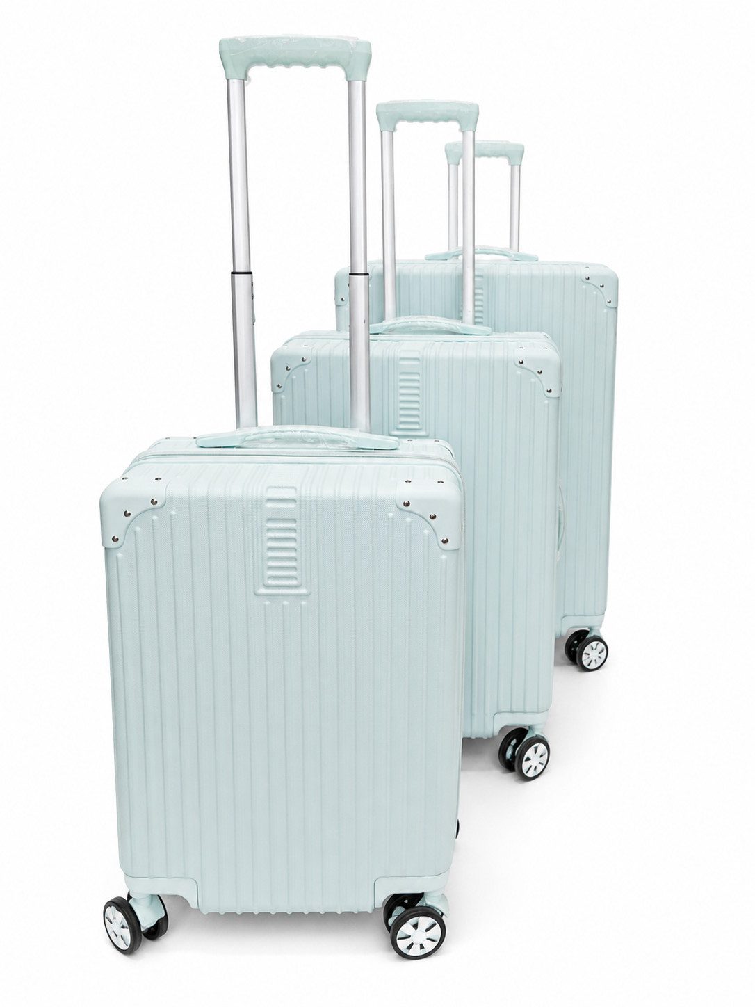 NULSTA Kofferset 3 tlg. Kofferset Koffer Reisekoffer Hartschalen Trolley 3er Set