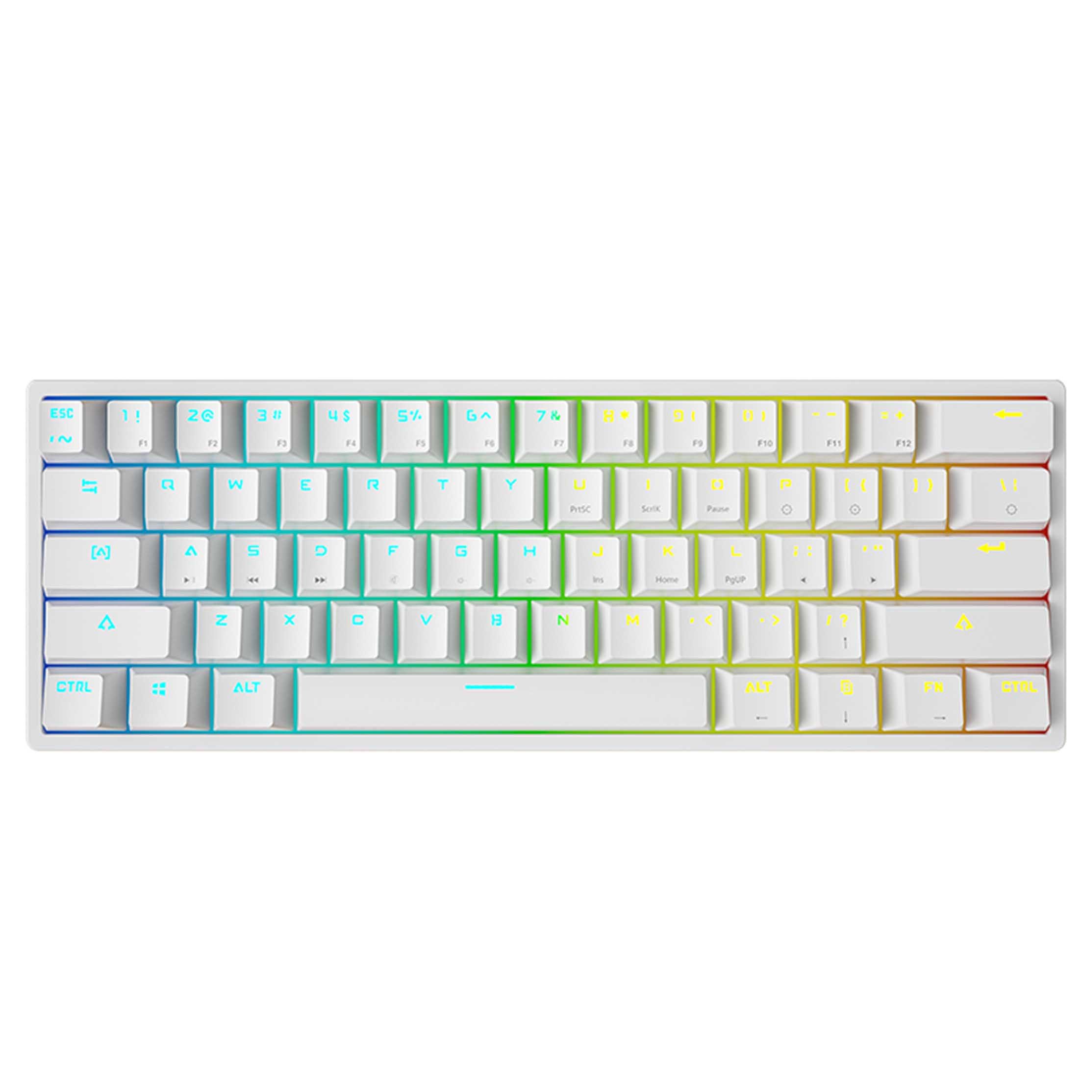 KINSI Mechanische Gaming-Tastatur, Kabelgebunden, Typ-C, RGB-Beleuchtung ergonomische Tastatur