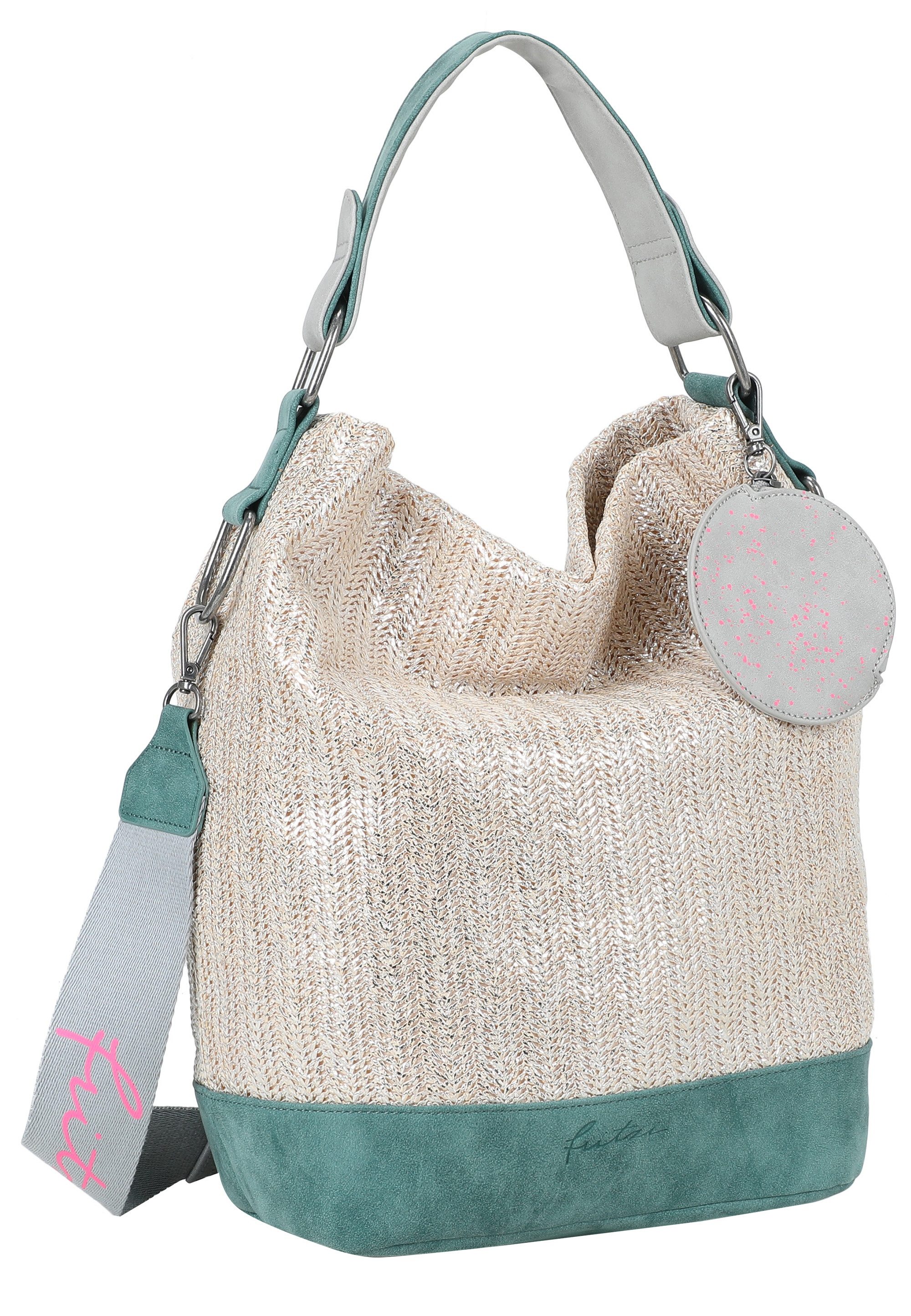 Fritzi aus Preußen Henkeltasche Olga Limited Painted Straw, mit abnehmbarem Etui mit Reißverschluss
