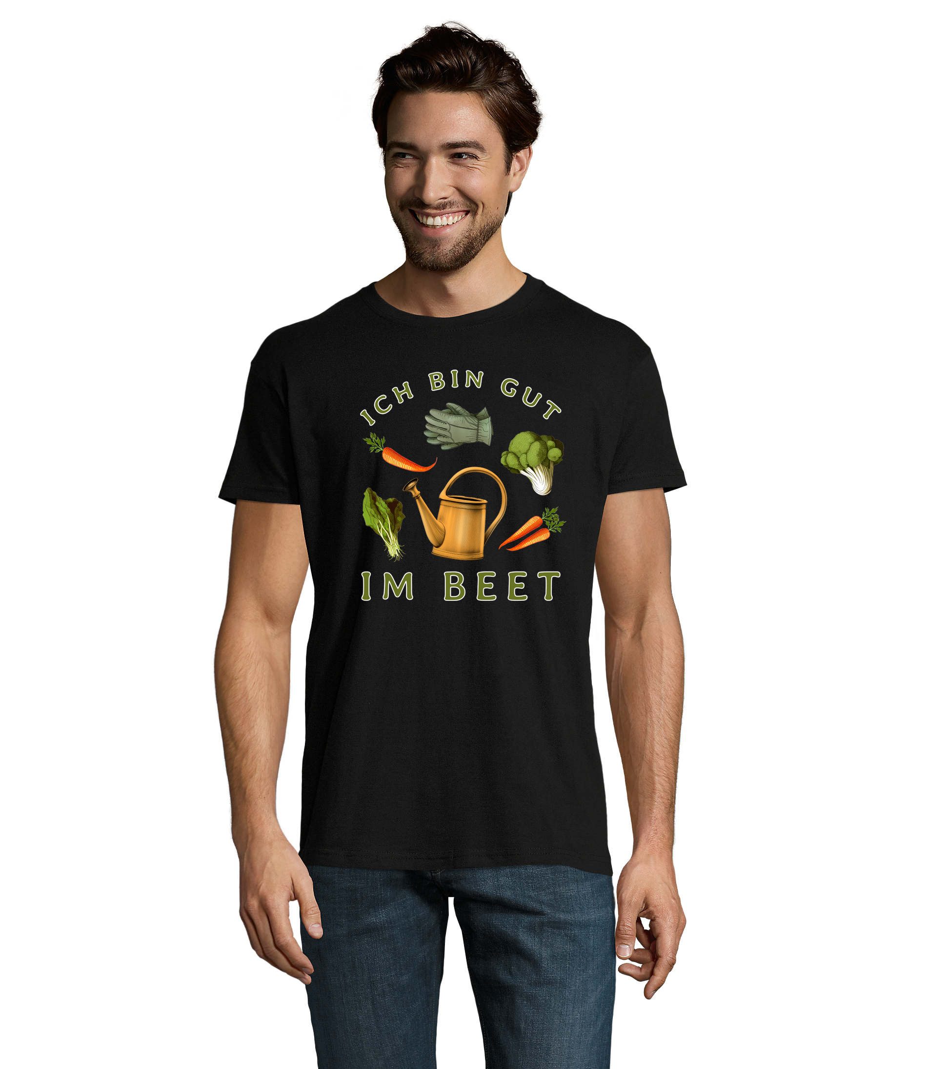 Blondie & Brownie T-Shirt Beet_H_Tee Herren T Shirt Garten Print Gemüse Spruch Motiv Druck (Einzelartikel) Beet_H_Tee Gartenhumor Ernte Edition
