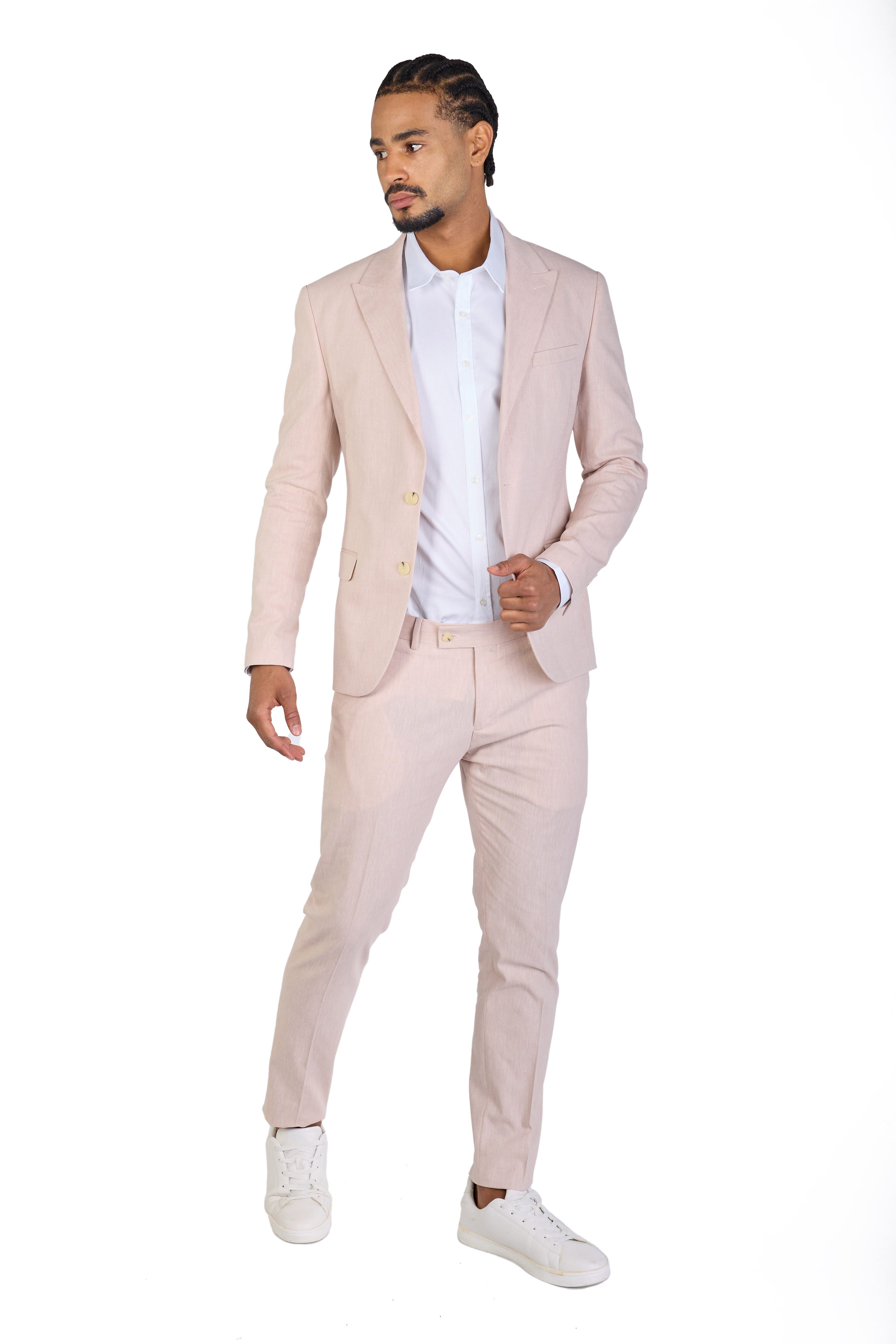 Denim Distriqt Anzug Feiner 2 teiliger sportlicher Sommeranzug (2-tlg)